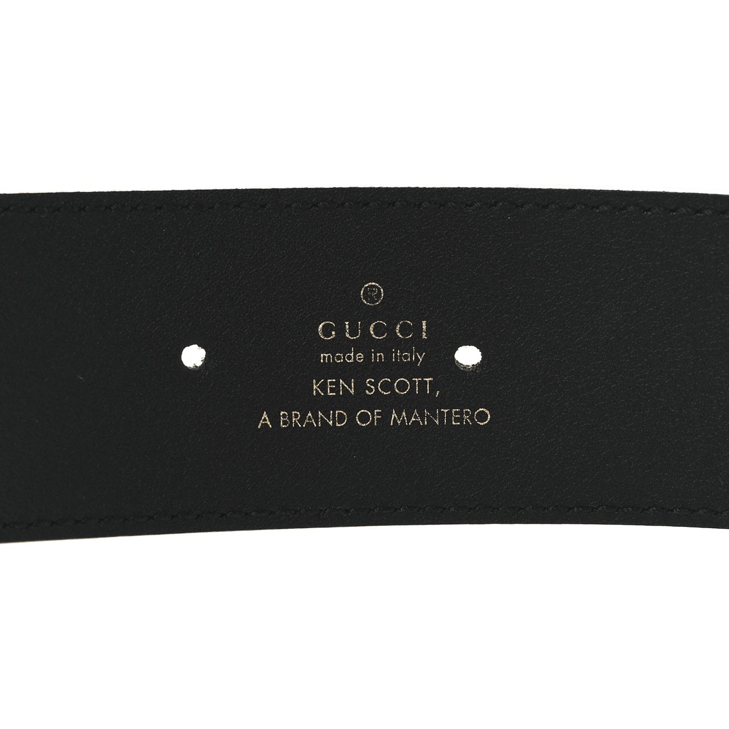 x Ken Scott Calfskin Double G 40mm Belt 100 40 Black Multicolor