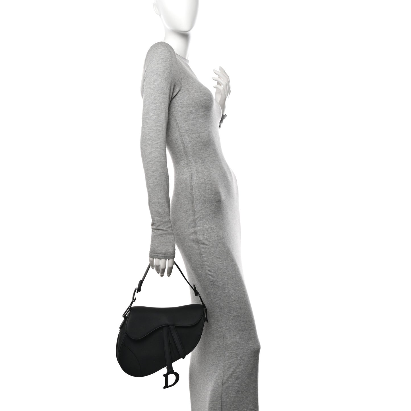 Ultra Matte Calfskin Saddle Bag Black