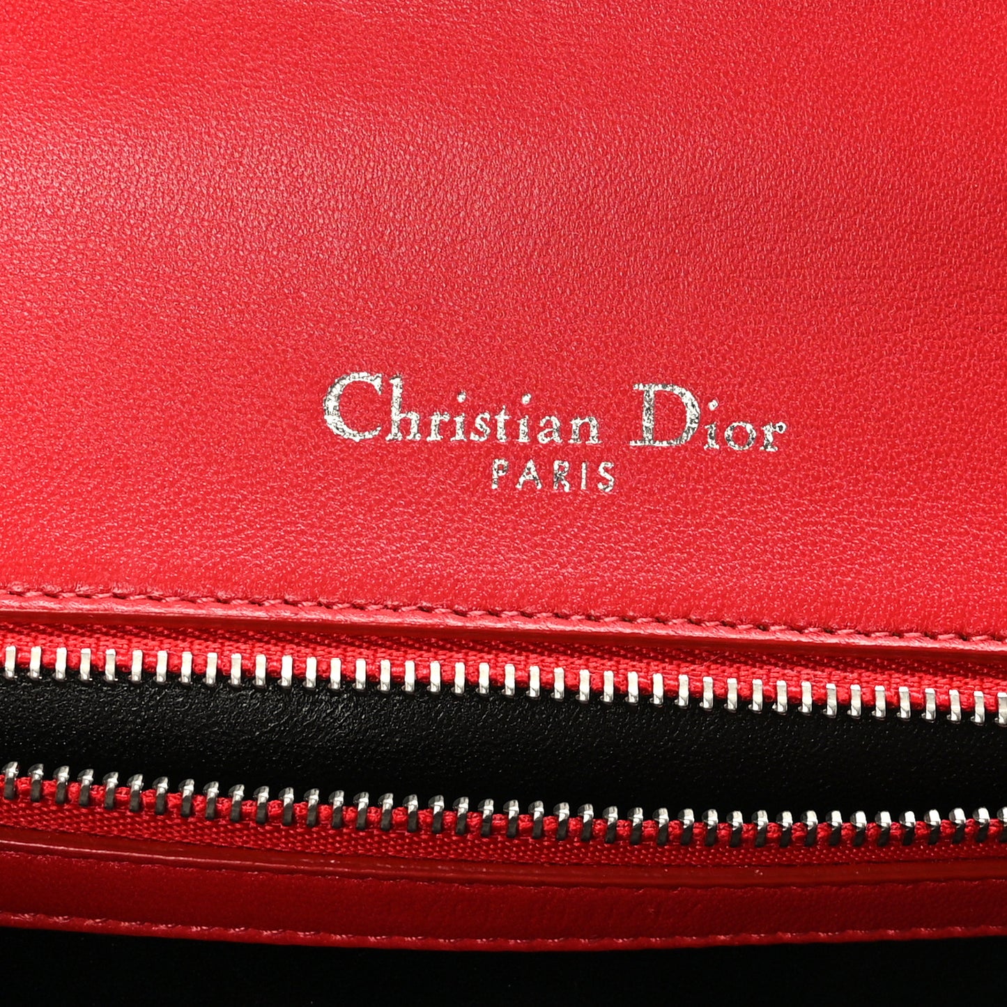 Lambskin Crystal Feather Medium Diorama Flap Bag Red
