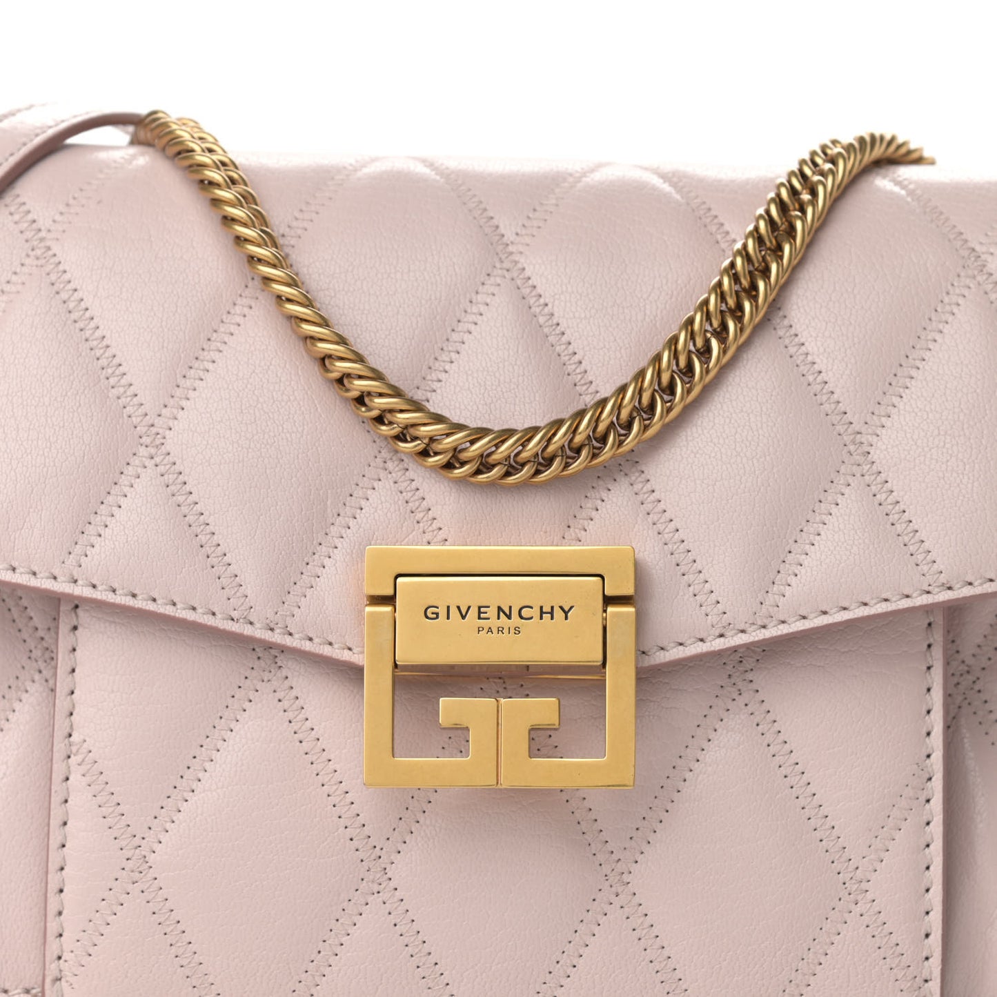 Goatskin Quilted Small GV3 Shoulder Bag Pale Pink