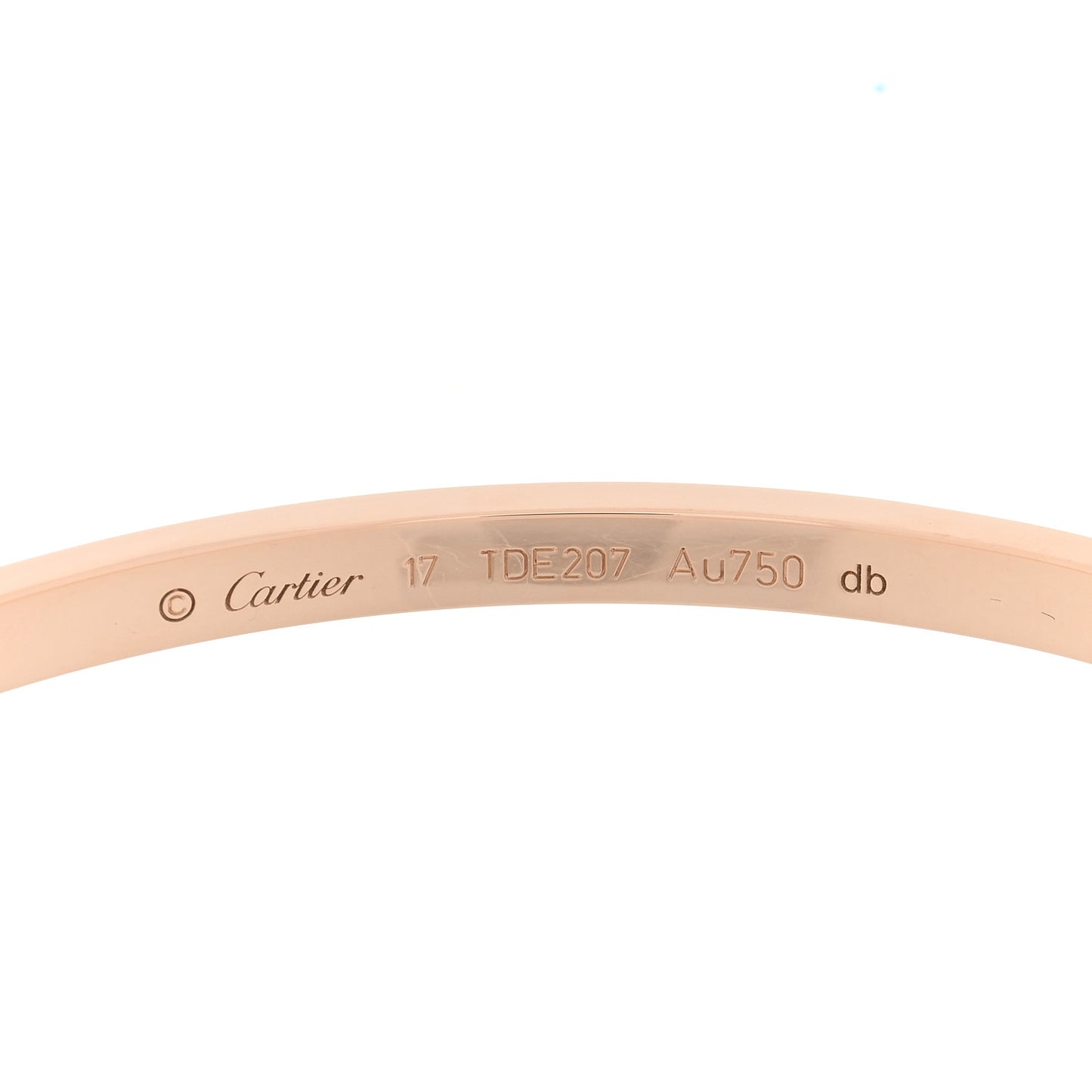 18K Pink Gold Small LOVE Bracelet 17