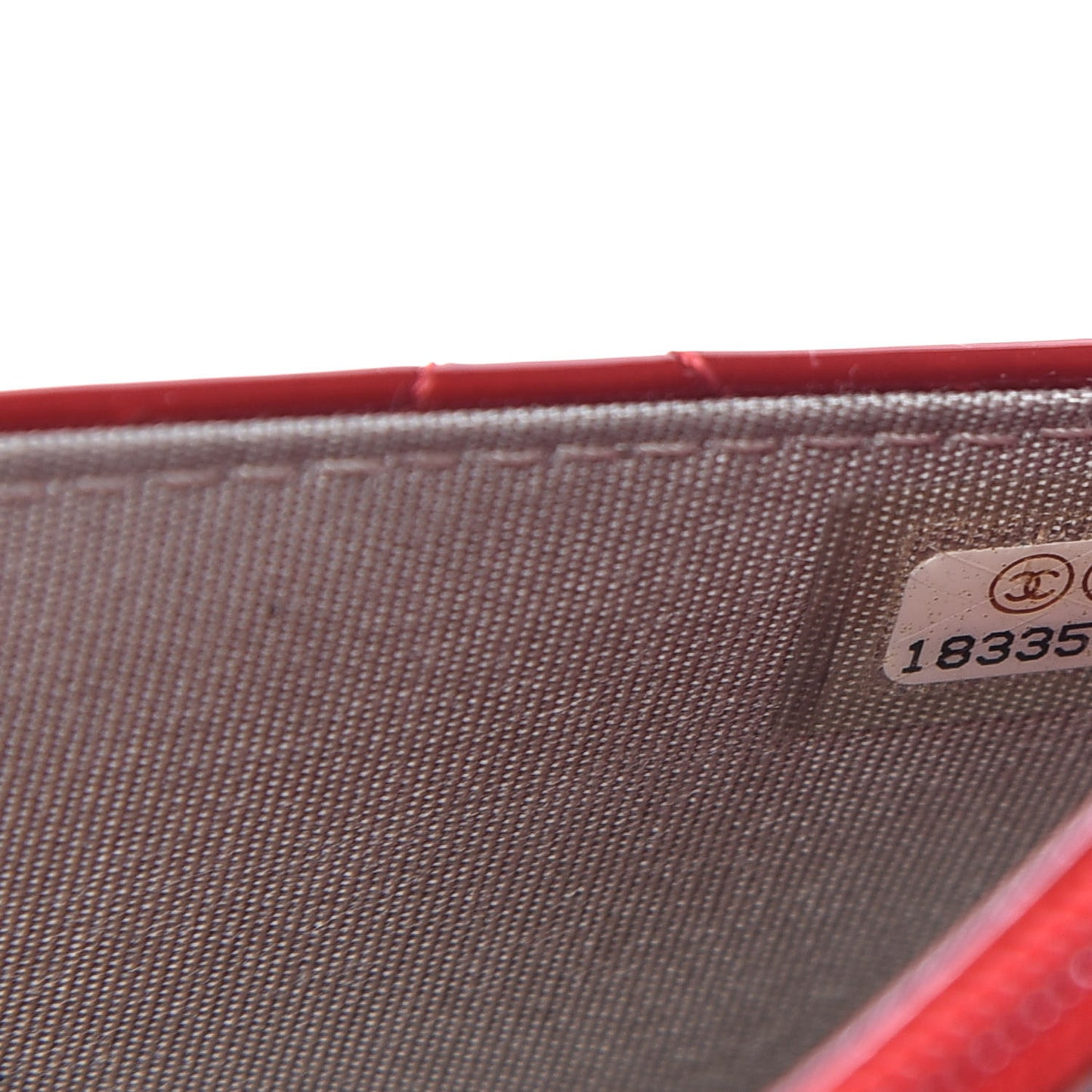 Patent Quilted Brilliant Wallet On Chain WOC Red