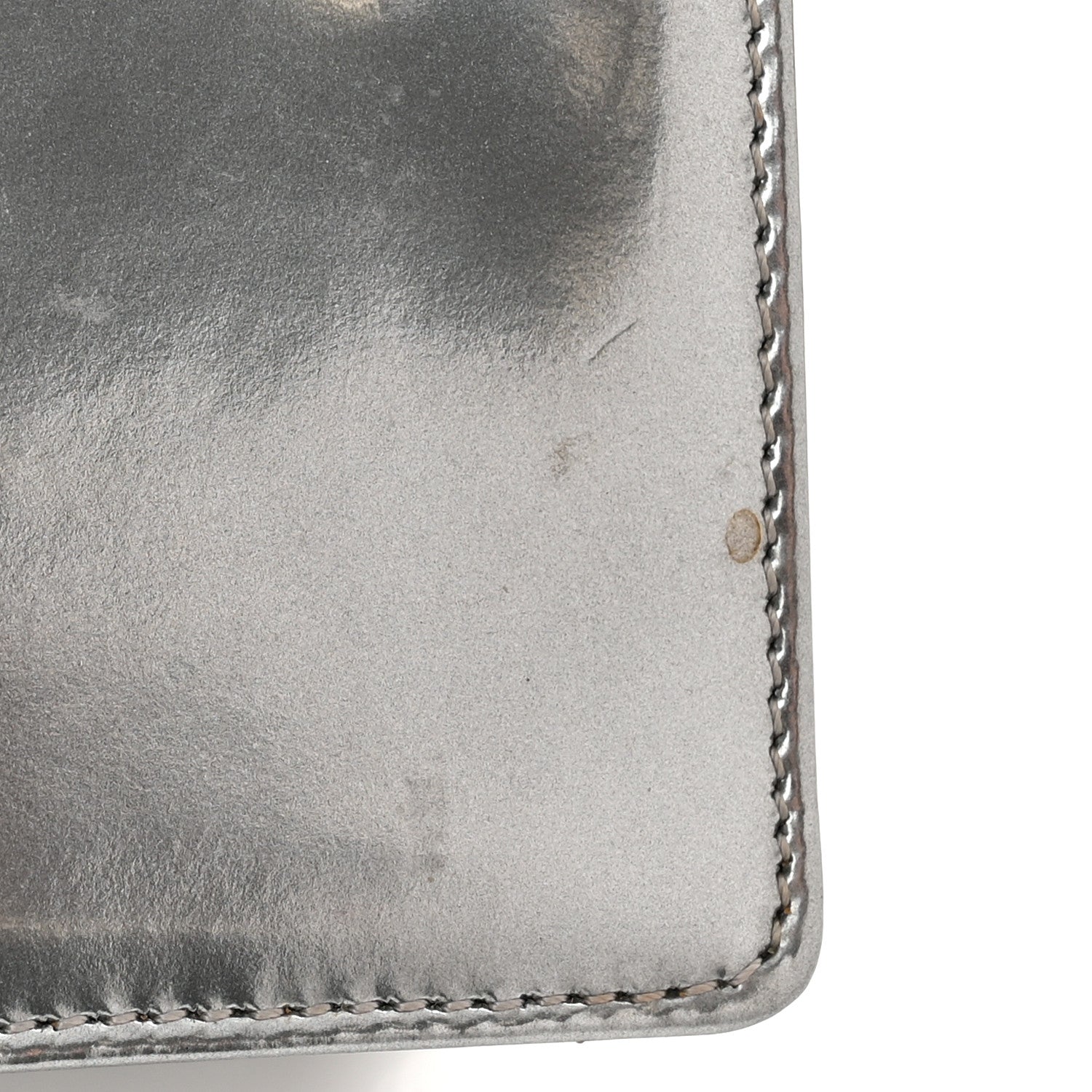 Christian Dior Metallic Patent Micro-Cannage Baby Diorama Flap Bag Silver 14 of 14
