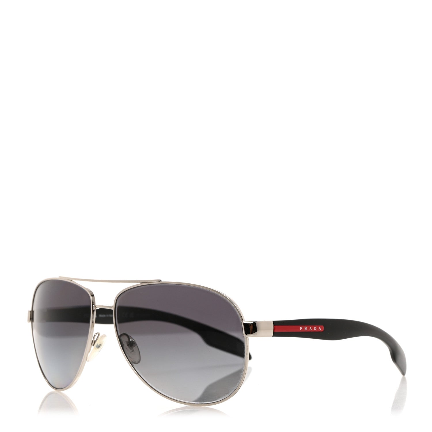 Prada Aviator Sunglasses SPS 53P Black Silver 1537714 