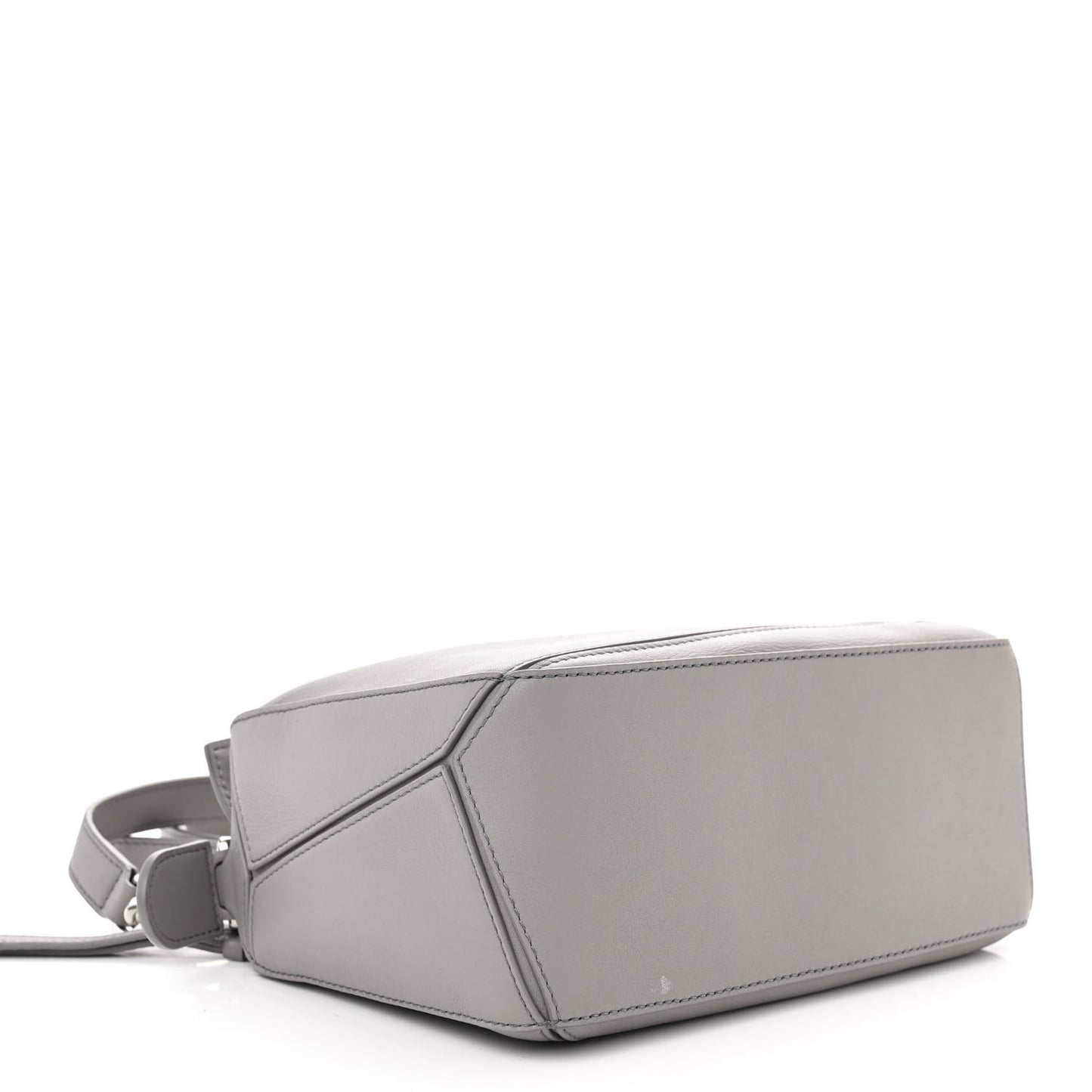 Calfskin Small Puzzle Bag Pearl Grey