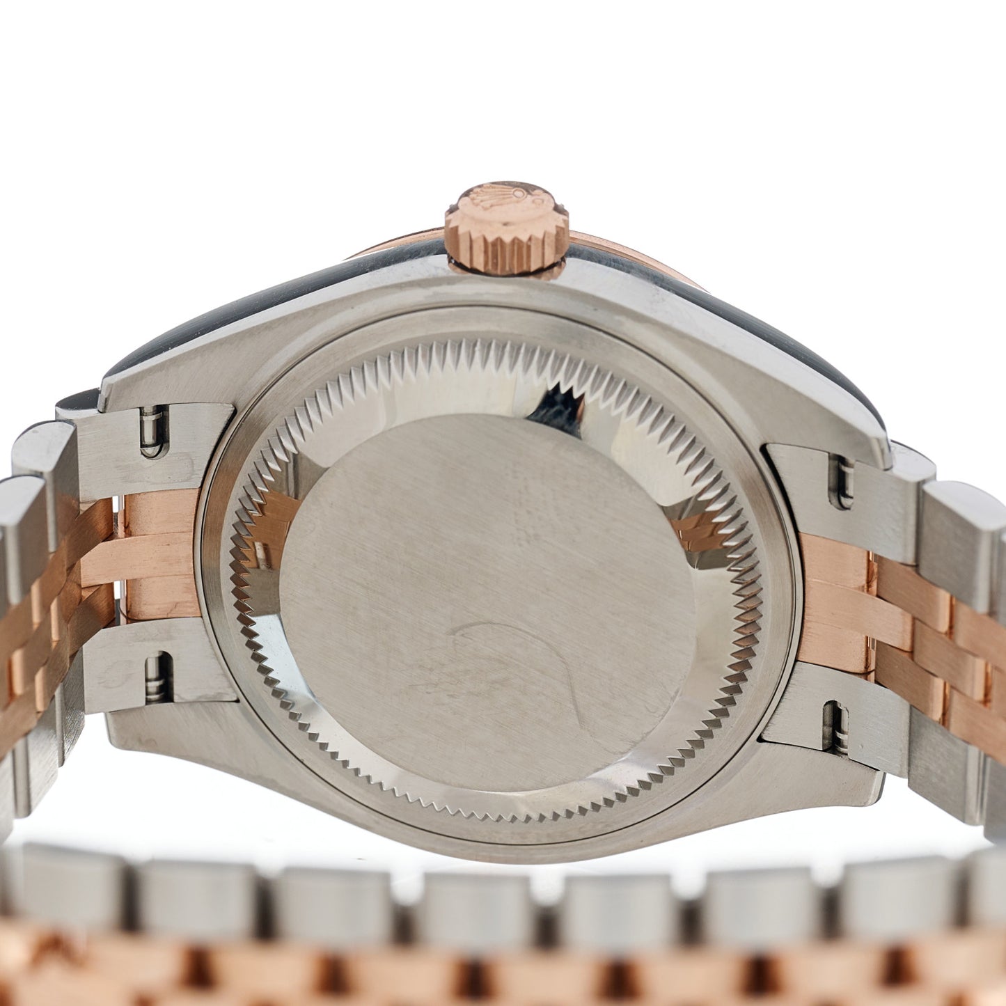 Stainless Steel 18K Everose Gold Diamond 28mm Oyster Perpetual Datejust Watch Chocolate 279171