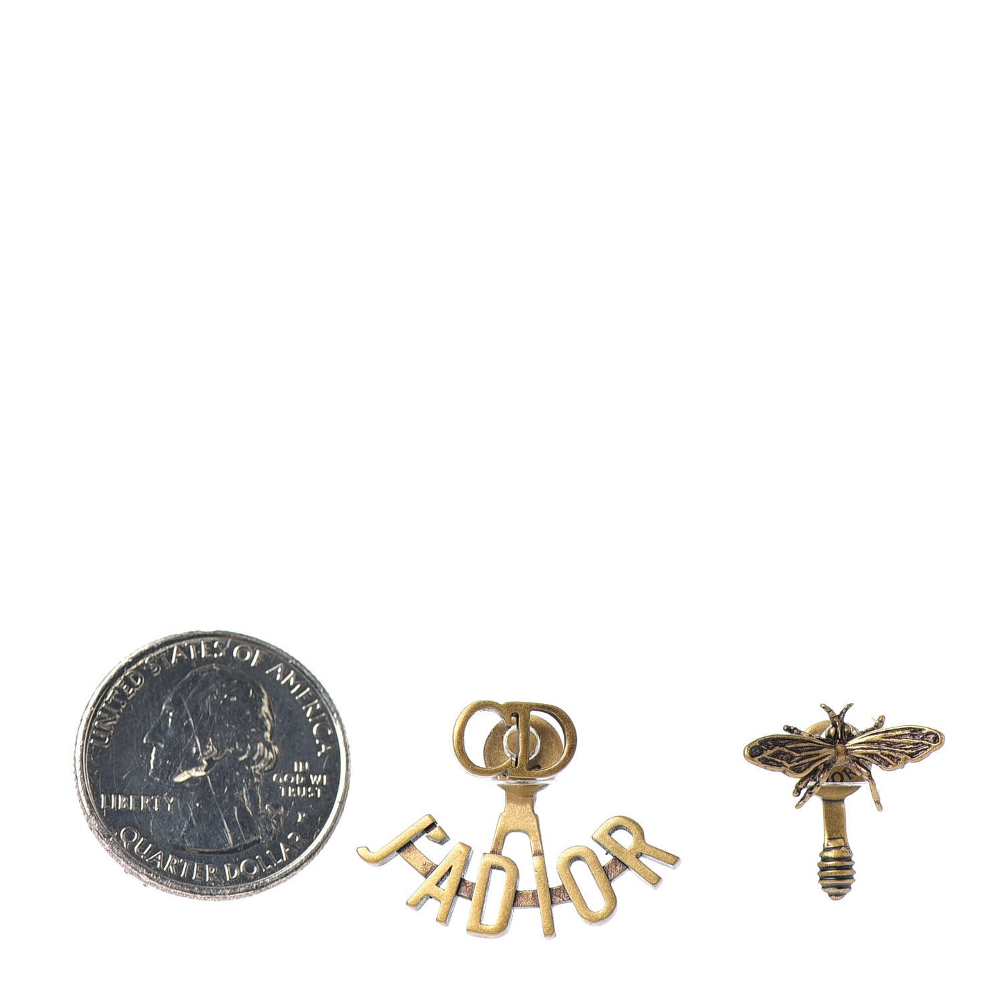Metal J'Adior Earrings Aged Gold