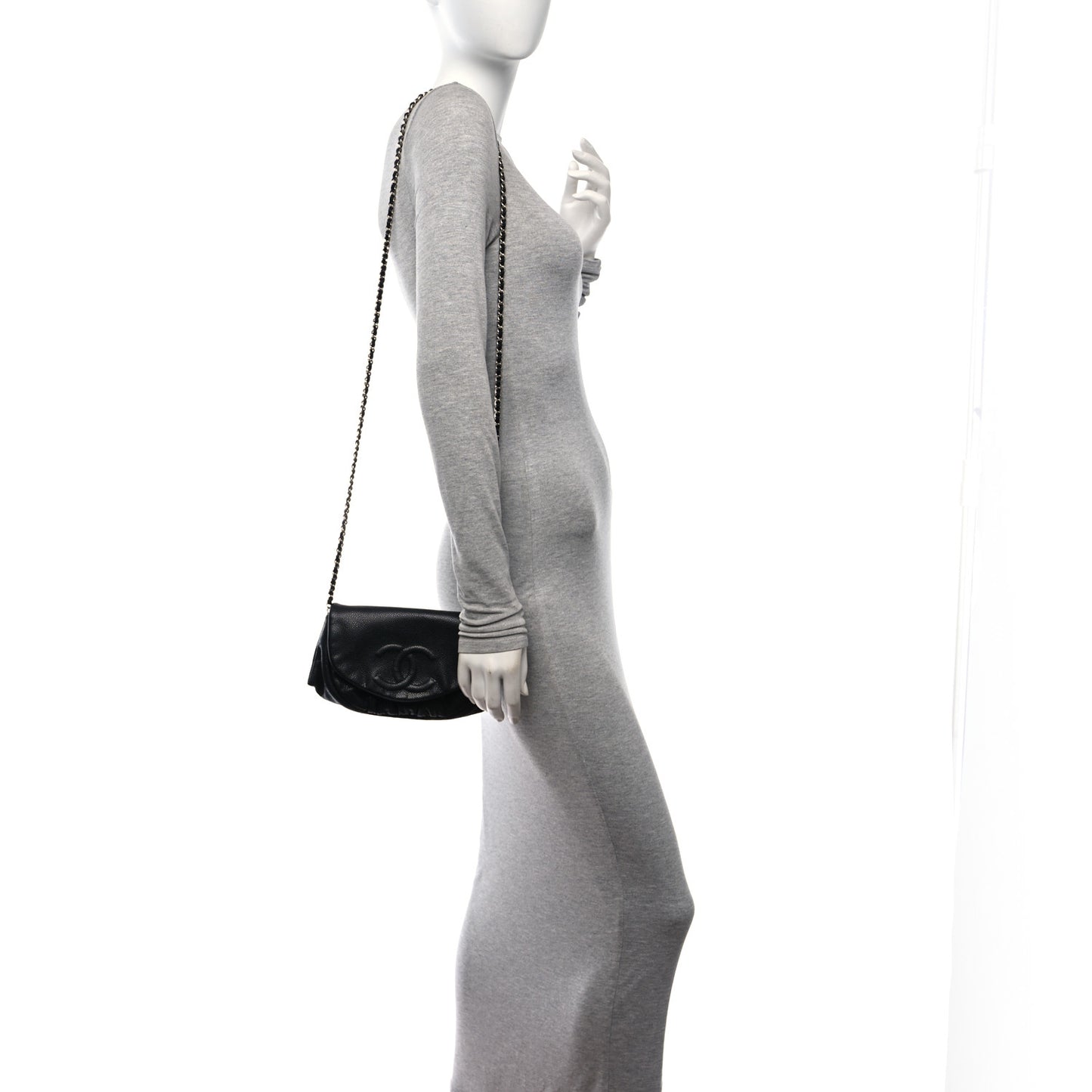 Caviar Half Moon Wallet On Chain WOC Black