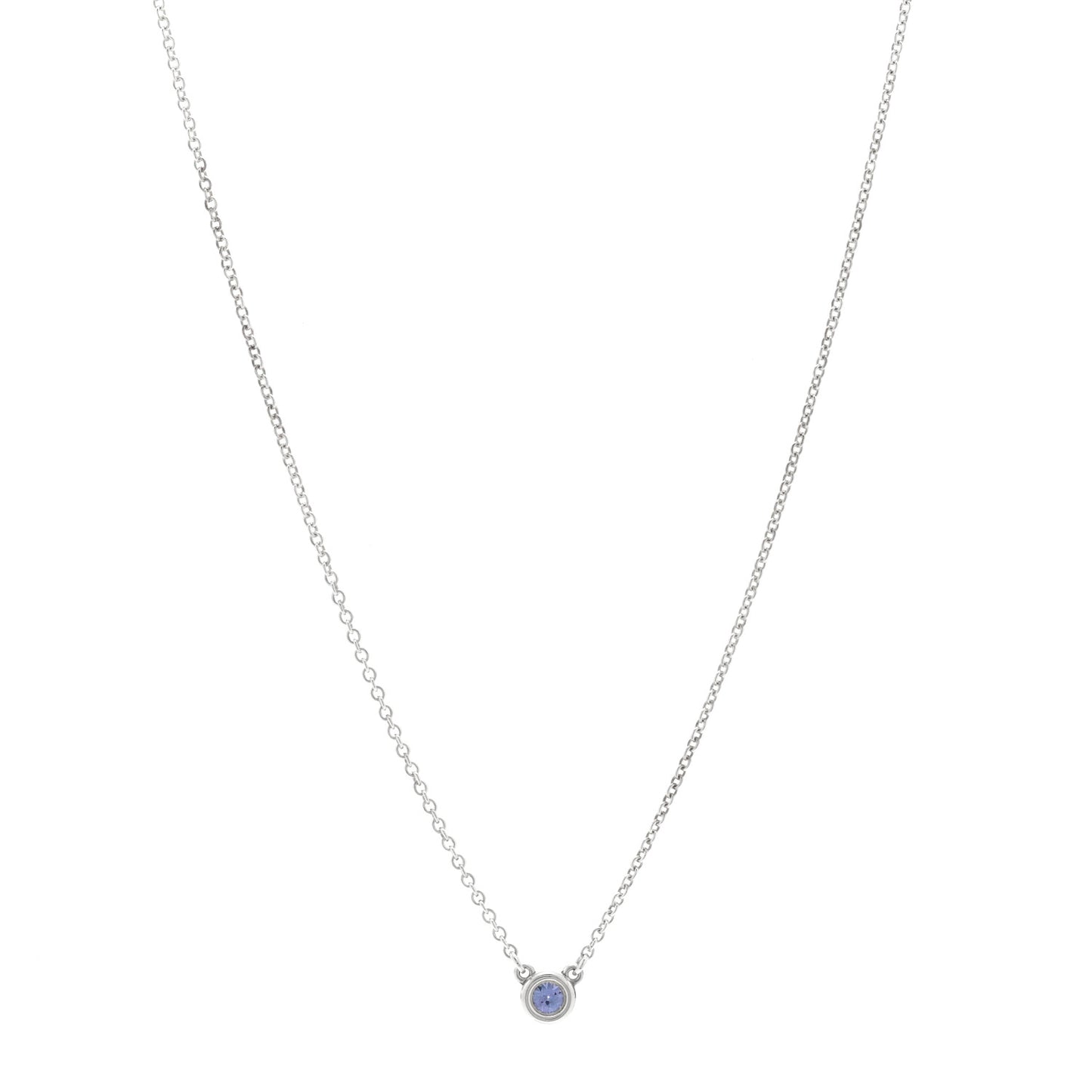 Sterling Silver Tanzanite .07ct Elsa Peretti Color By The Yard Necklace