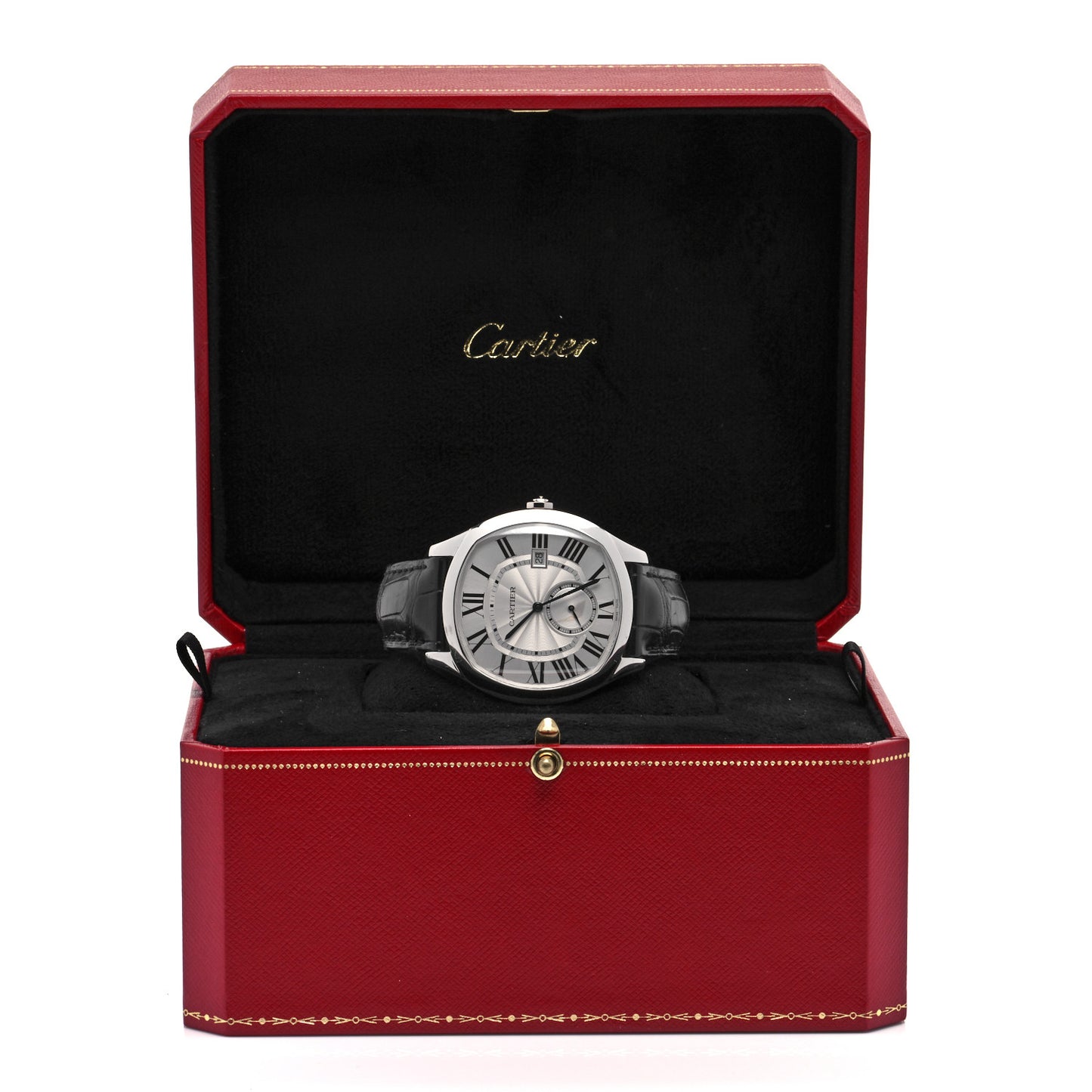 Stainless Steel Alligator 41mm Drive De Cartier Automatic Watch