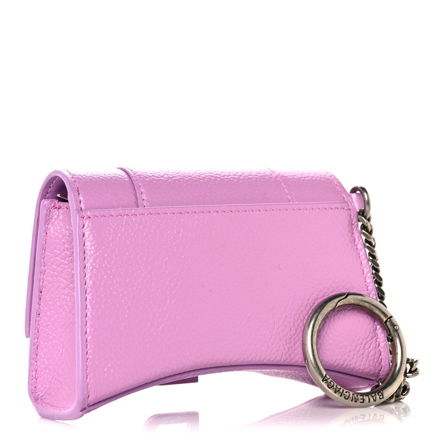Grained Calfskin Tonal B Hourglass Chain Cardholder Lilac