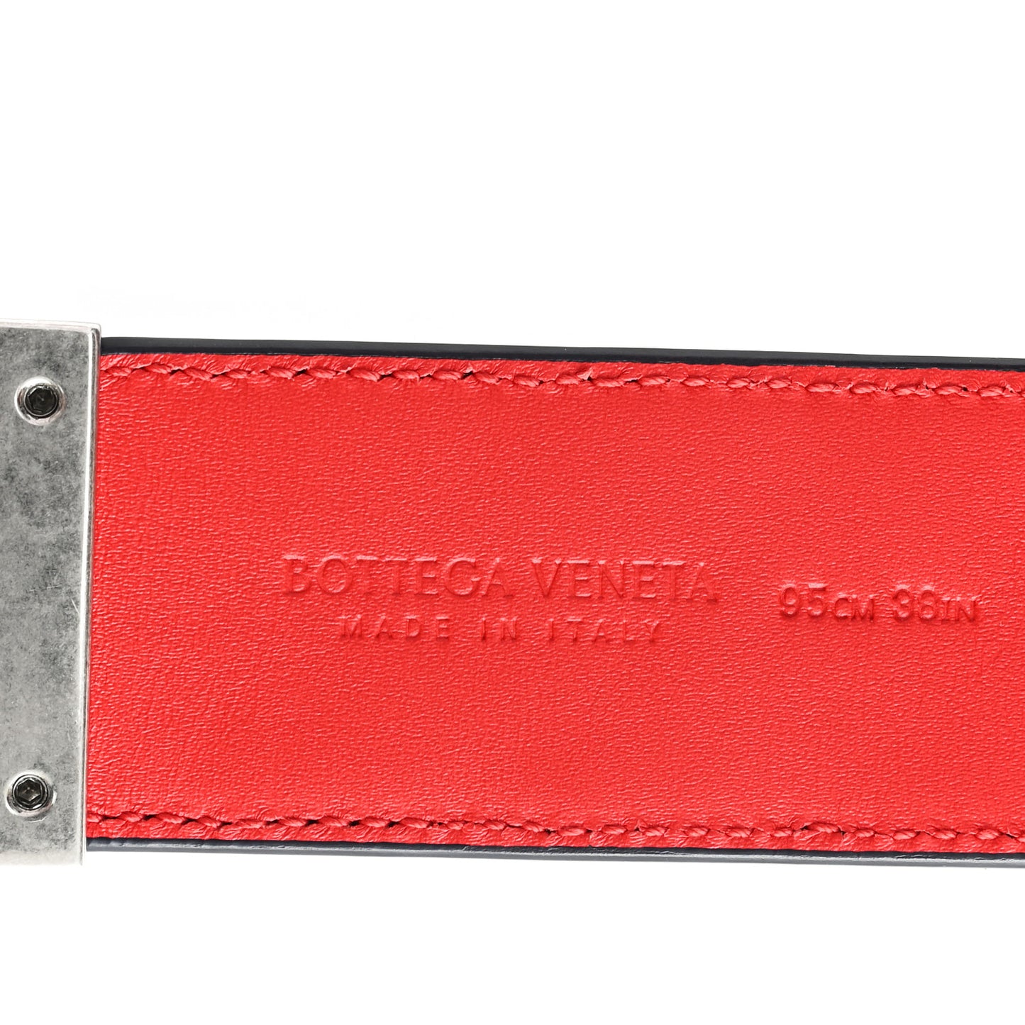 Nappa Intrecciato Belt 95 38 Navy Blue