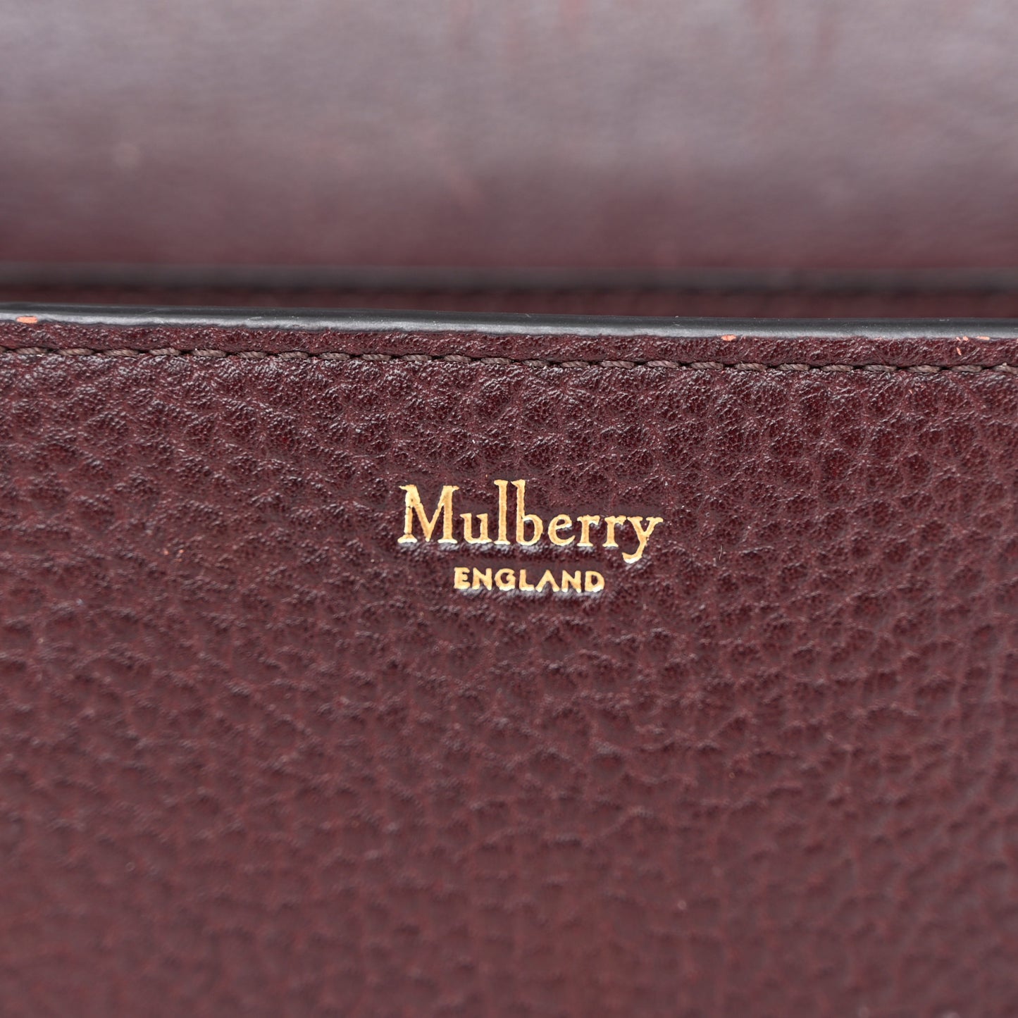 Natural Grained Calfskin Small Darley Satchel Oxblood