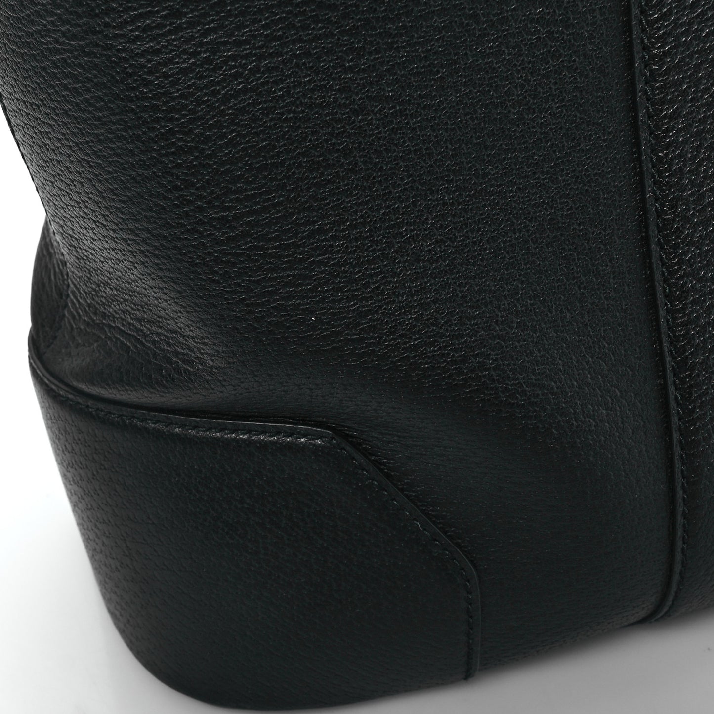 Textured Dollar Calfskin Web Tote Black