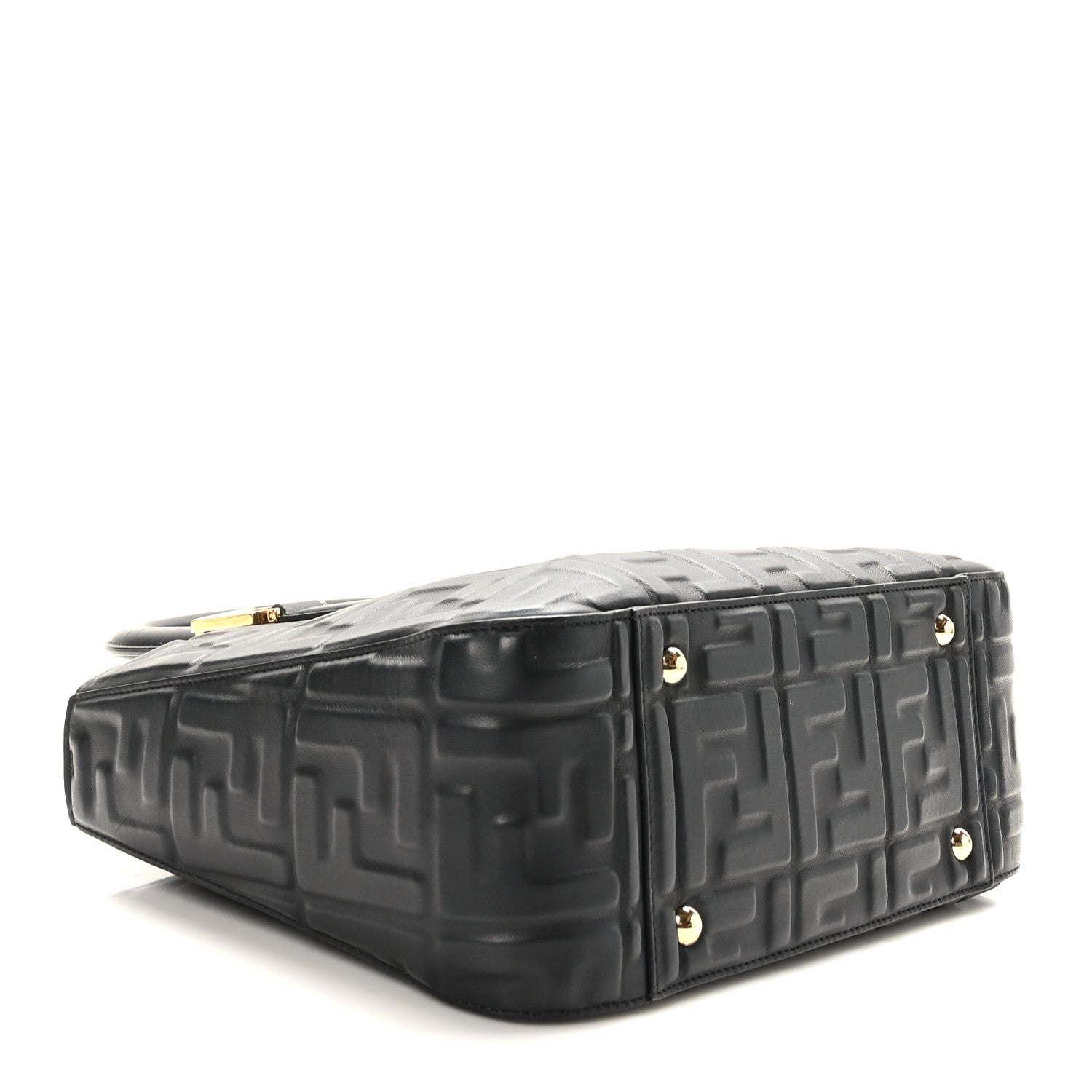 Fendi Nappa FF 1974 Embossed Small FF Tote Black 4 of 9