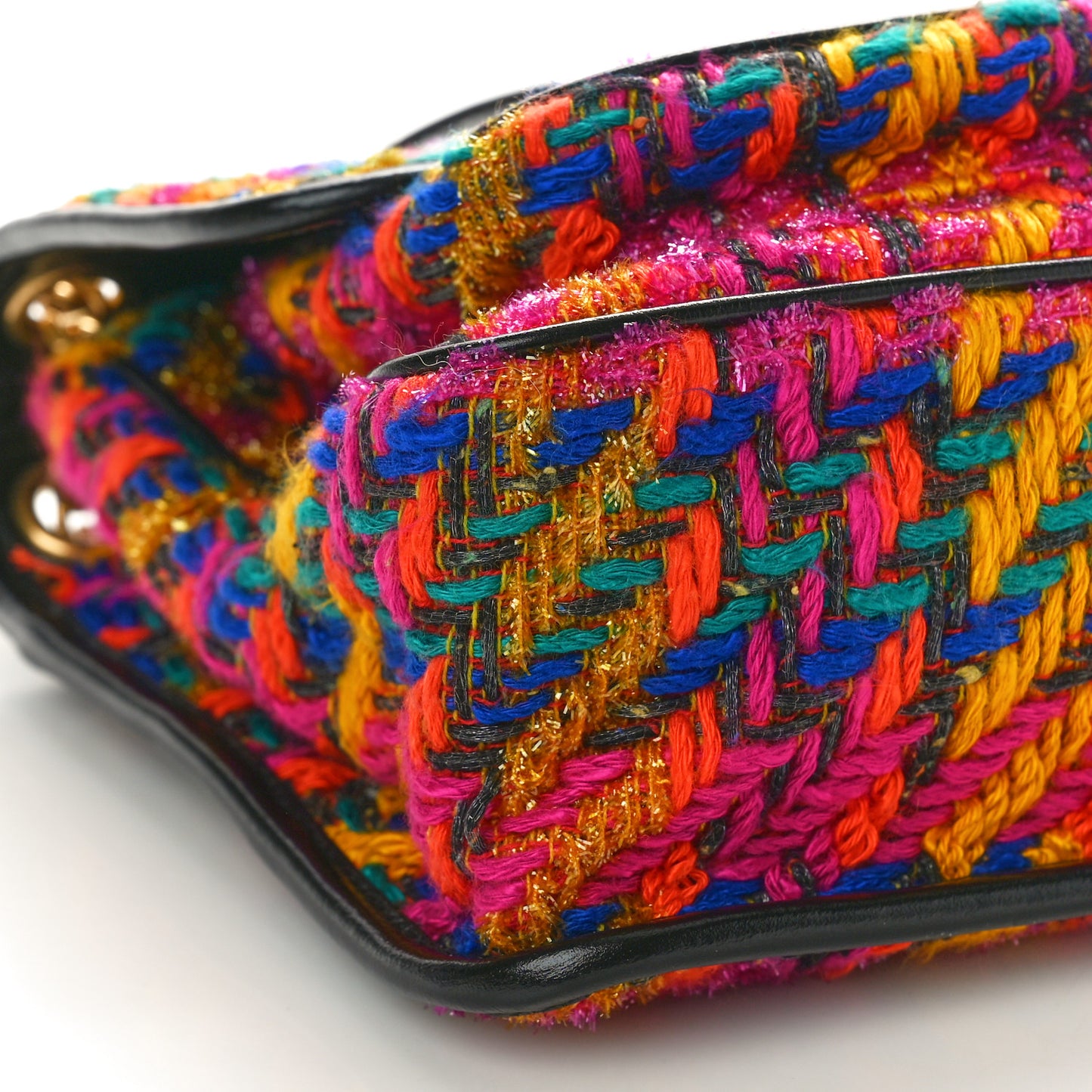 Tweed Calfskin Matelasse Monogram Medium Niki Chain Satchel Multicolor