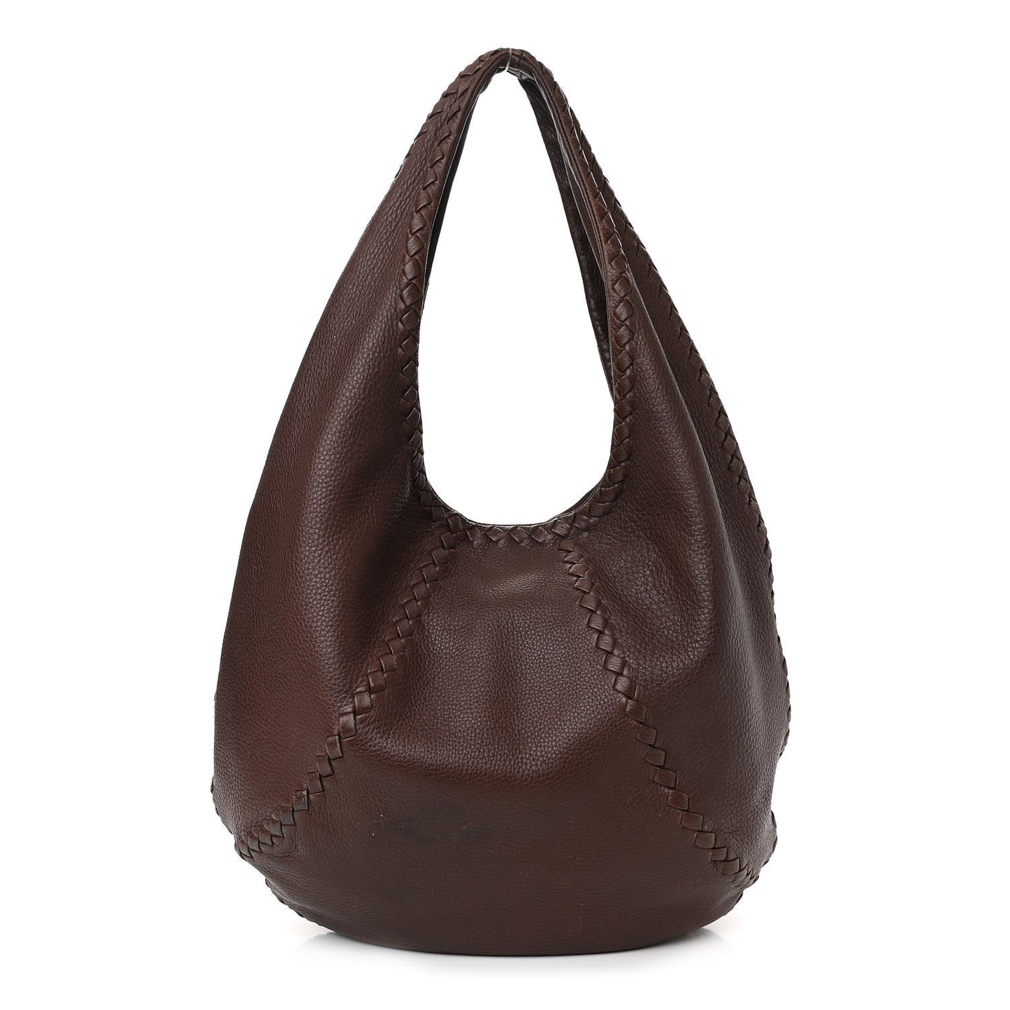 Cervo Deerskin Large Hobo Truffle