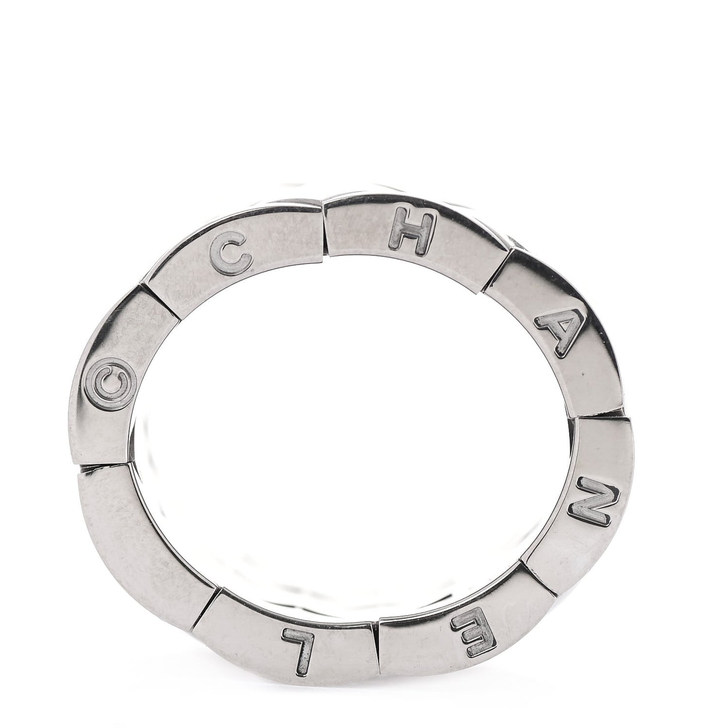 18K White Gold Large Matelasse Ring 50 5.25