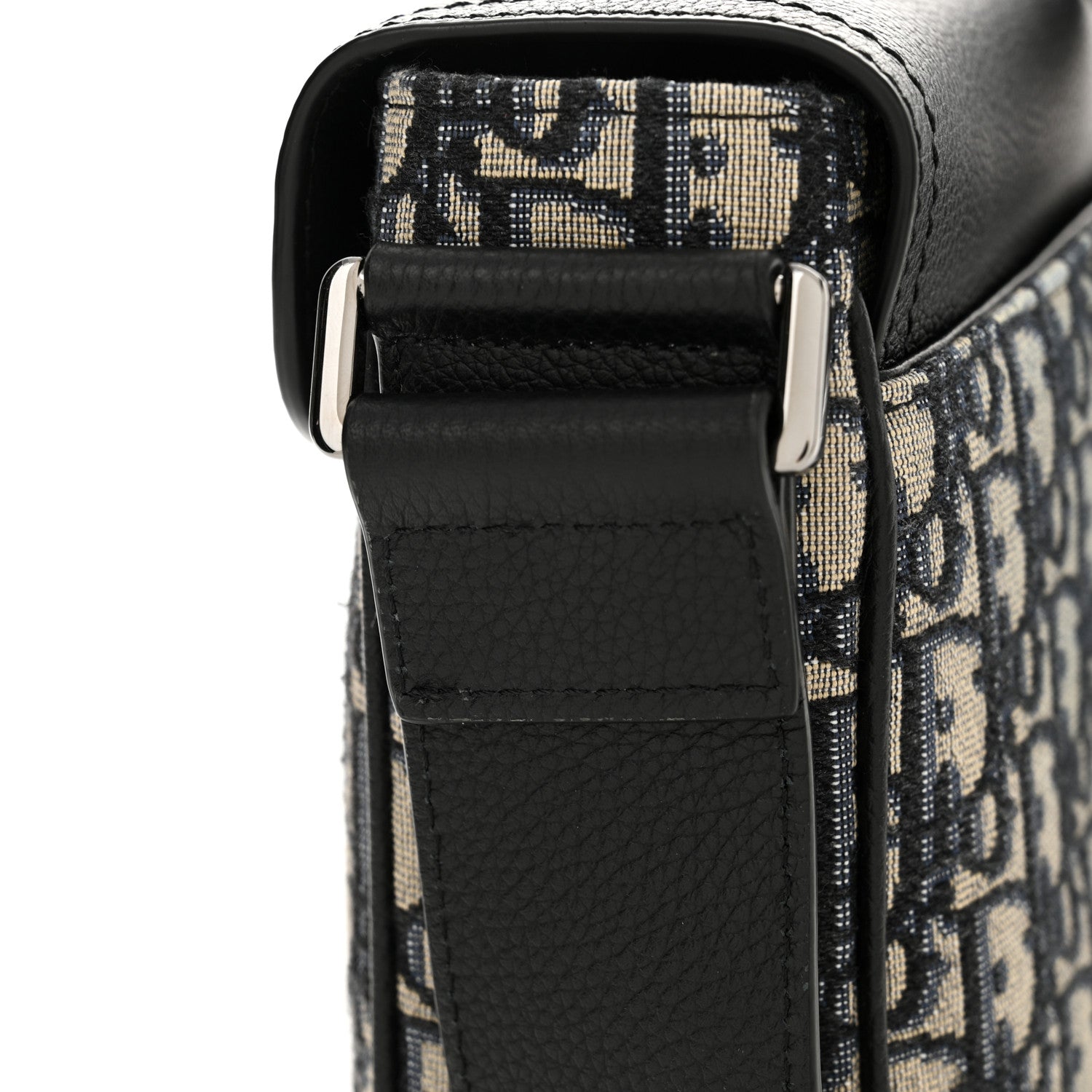 Christian Dior Grained Calfskin Oblique Mini Saddle Messenger Black 11 of 12