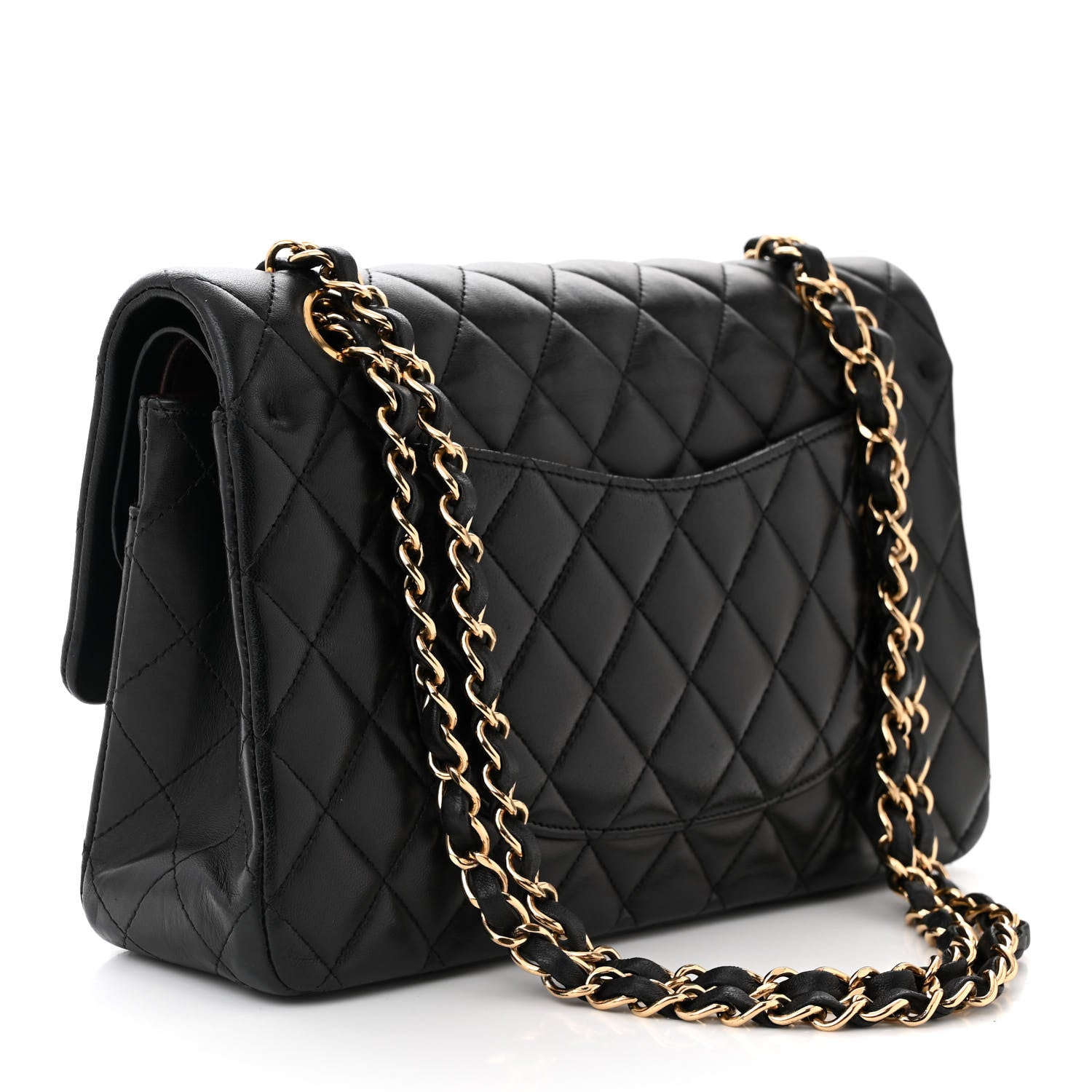 Chanel Lambskin Quilted Medium Double Flap Black 3 of 10