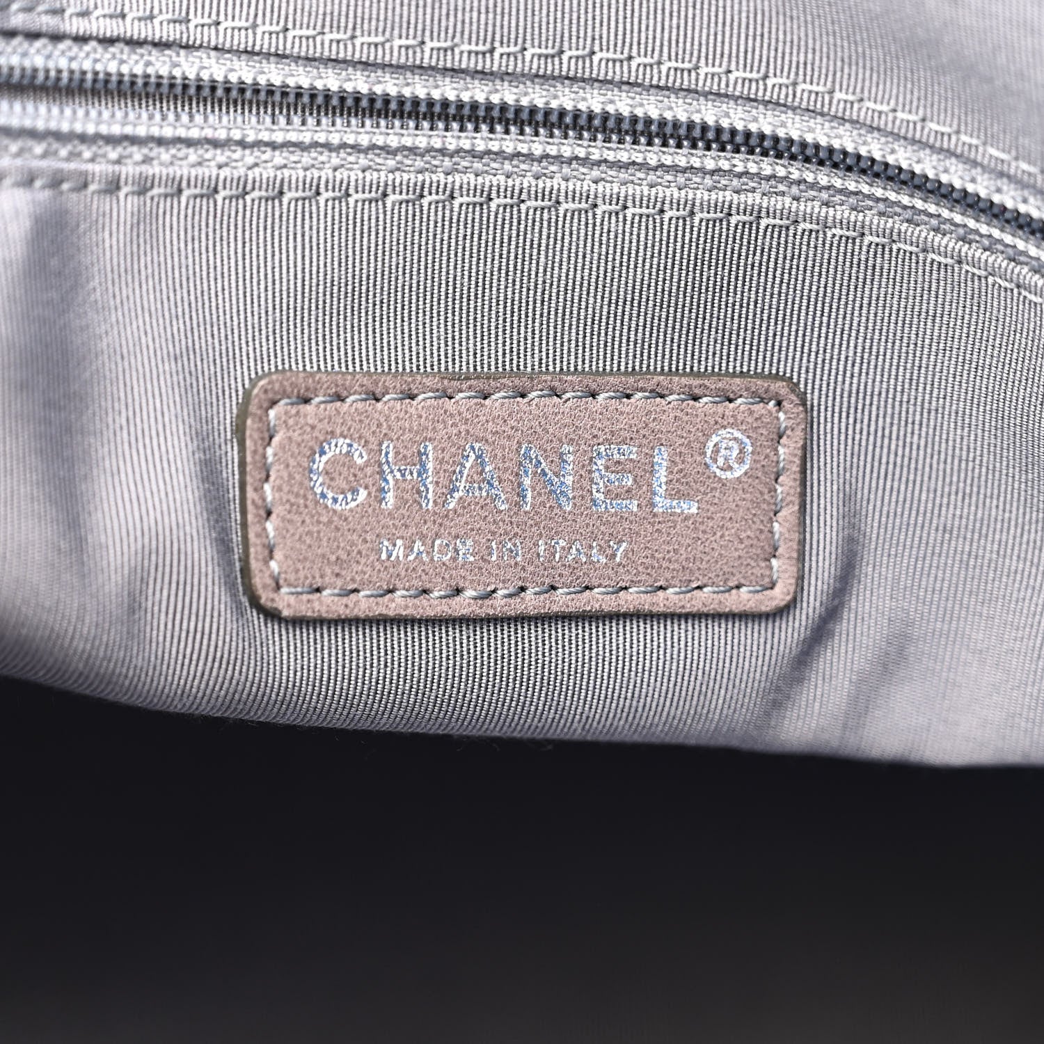 Chanel Metallic Cracked Calfskin Modern Chain Tote Blue 6 of 15