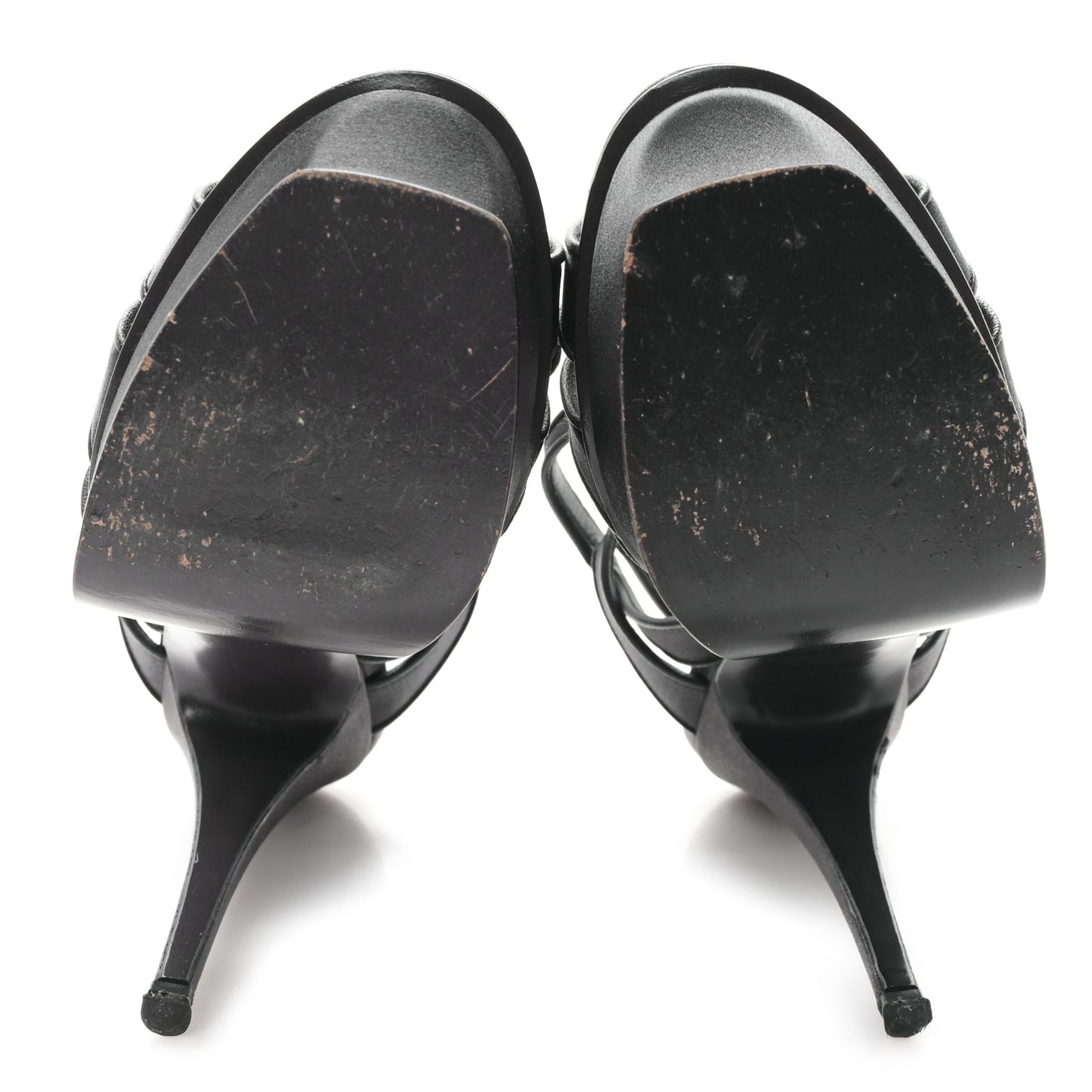 Satin Tribute 105 Platform Sandals 38 Black
