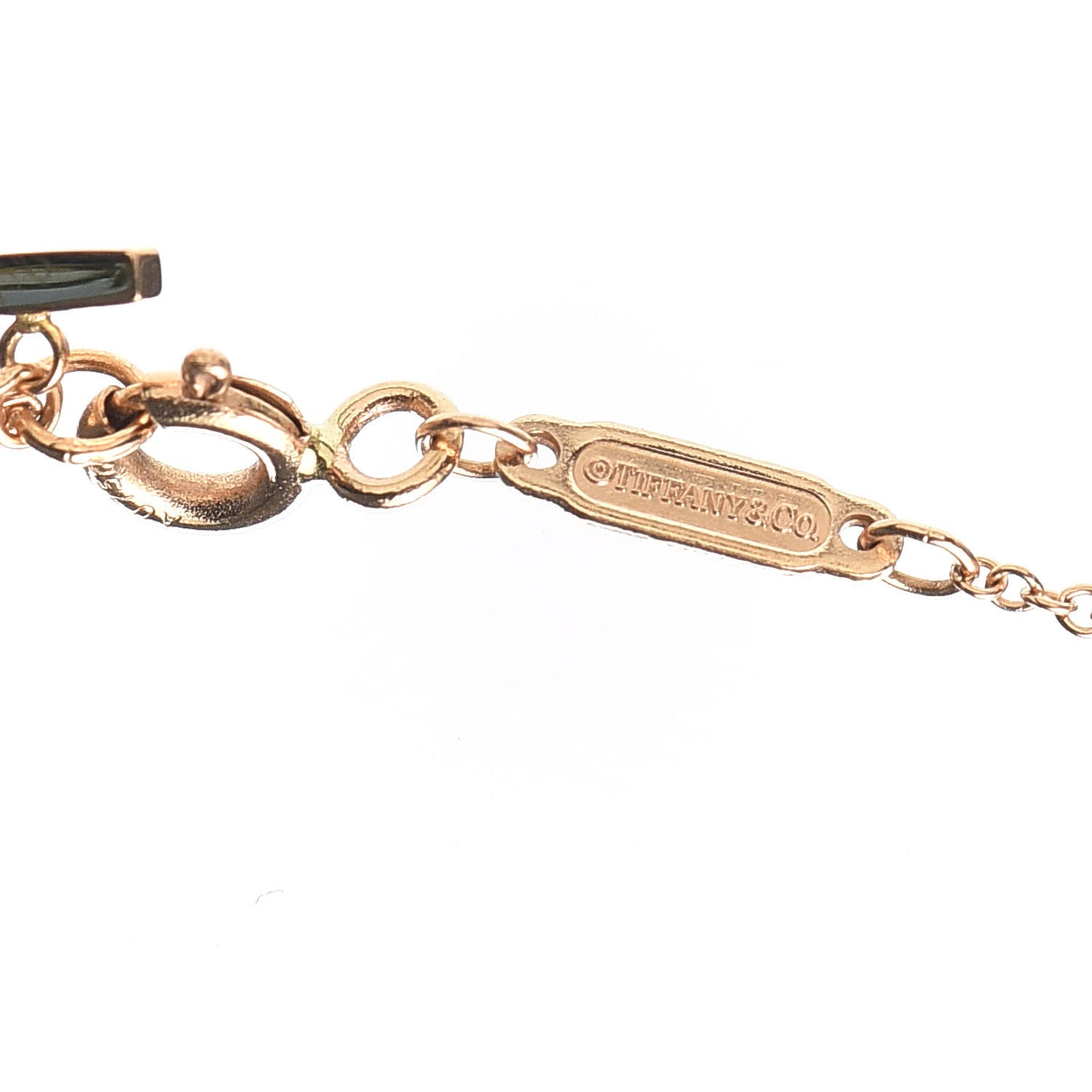 18K Rose Gold Large T Smile Pendant Necklace
