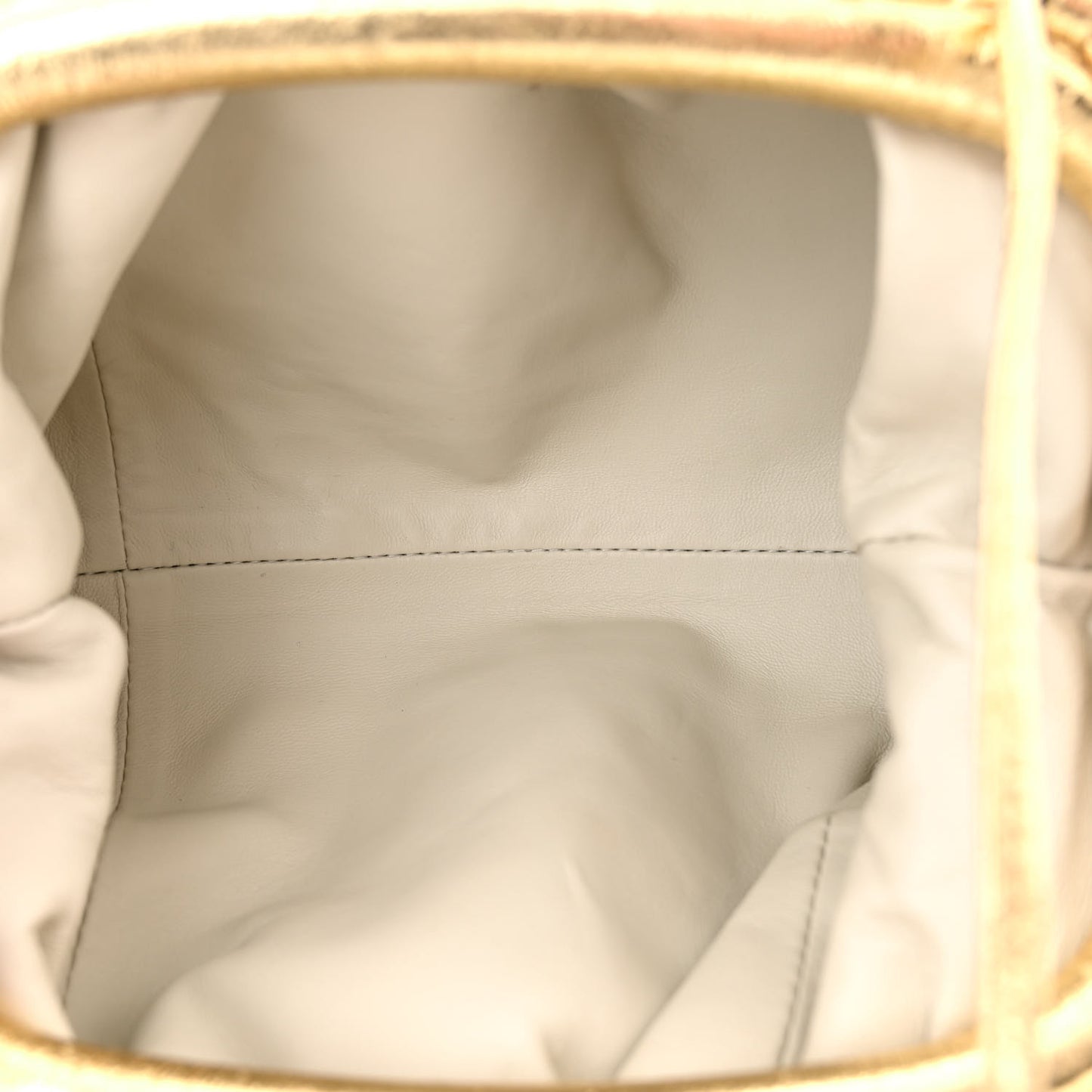 Metallic Crinkled Lambskin The Mini Pouch Oro