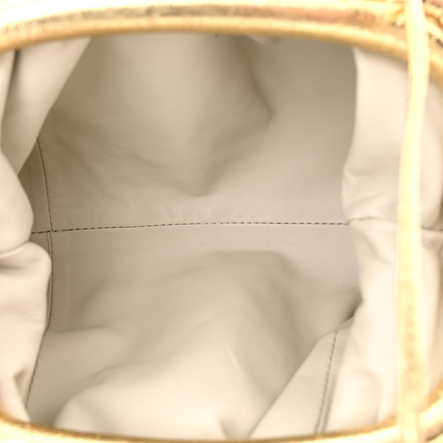Bottega Veneta Metallic Crinkled Lambskin The Mini Pouch Oro 5 of 14