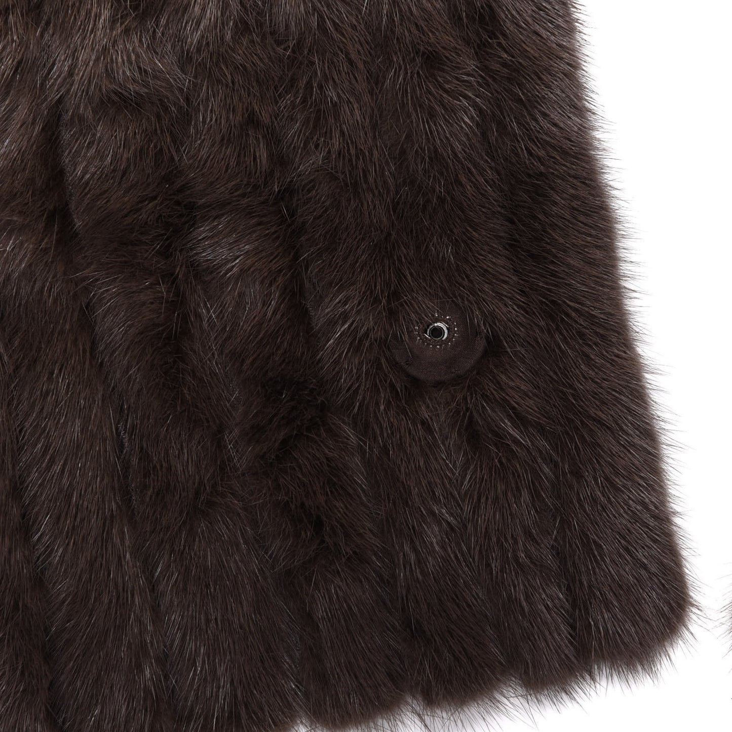 Mink Fur Scarf Stole Wrap Brown