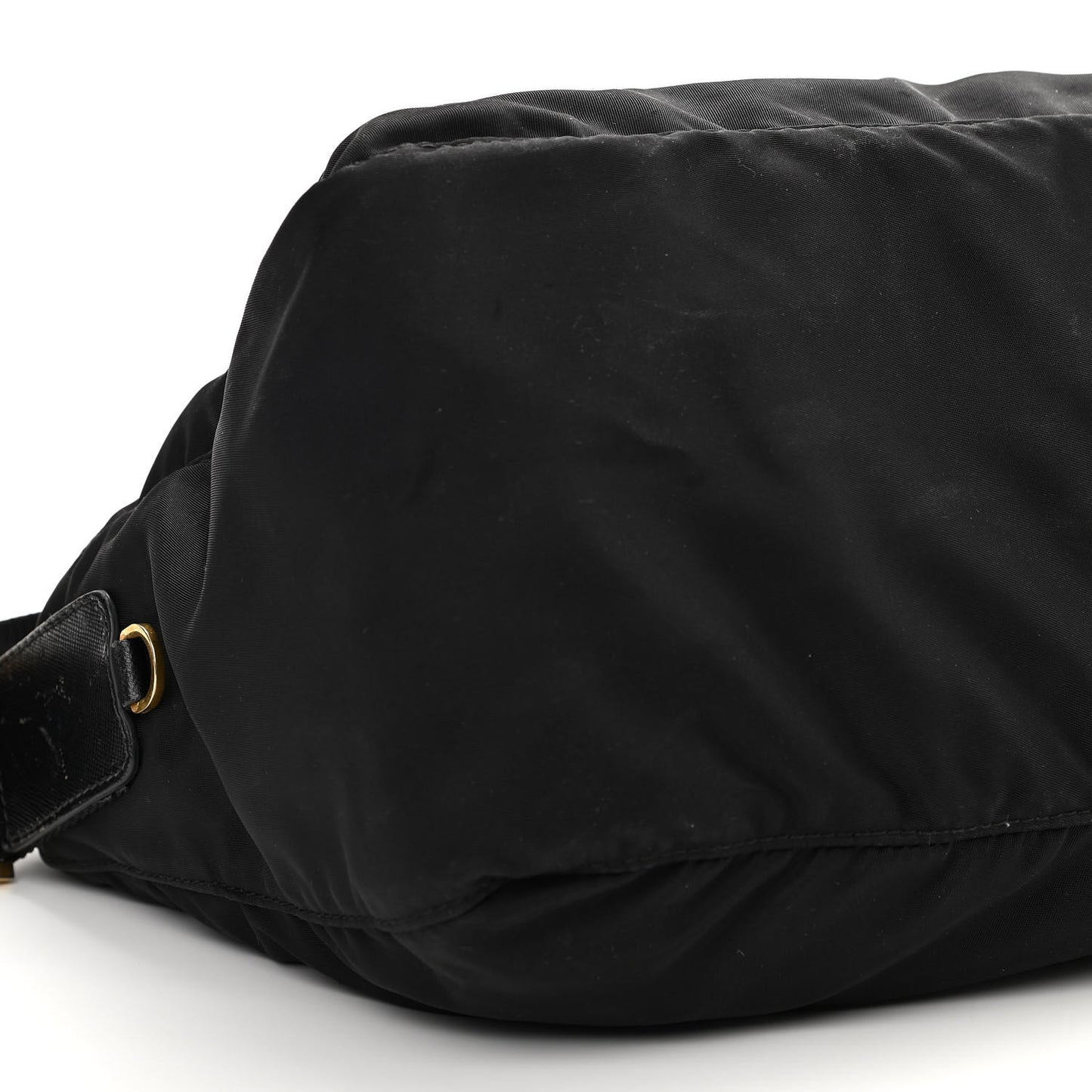 Nylon Tessuto Messenger Bag Black