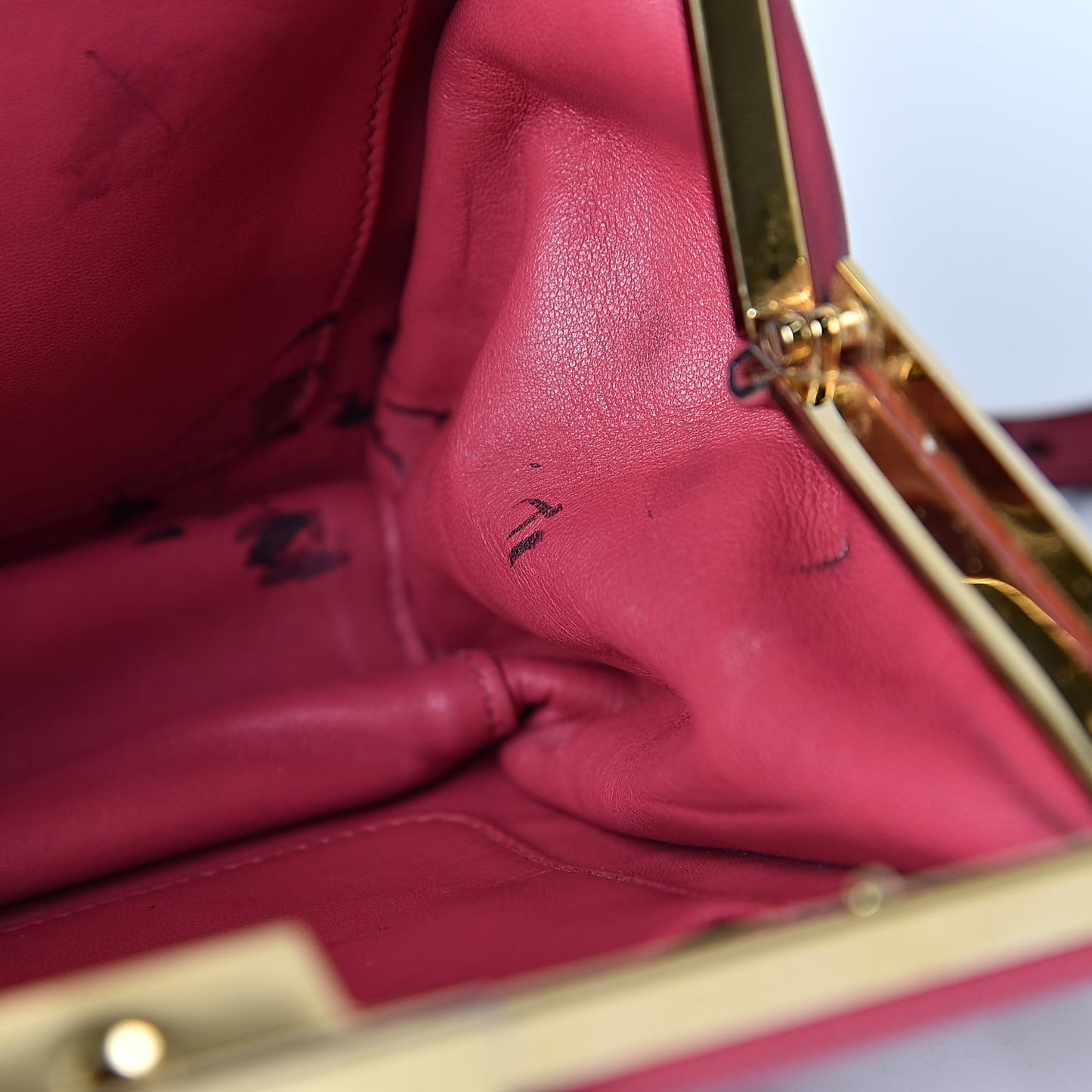 Saffiano City Calf Light Frame Bag Peonia