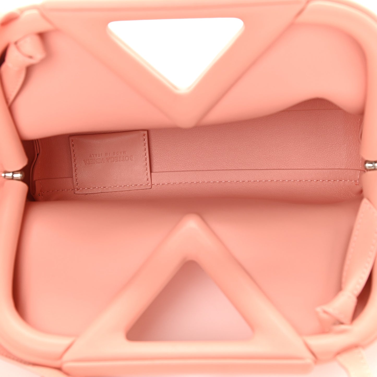 Calfskin Small The Point Triangle Bag Peachy
