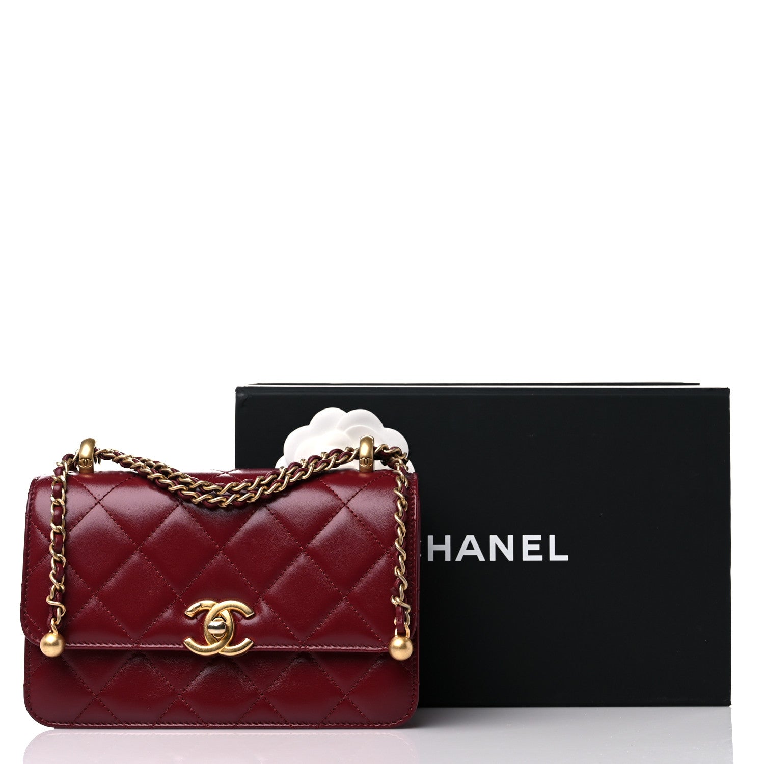 Chanel Calfskin Quilted Mini Perfect Fit Flap Burgundy 11 of 11