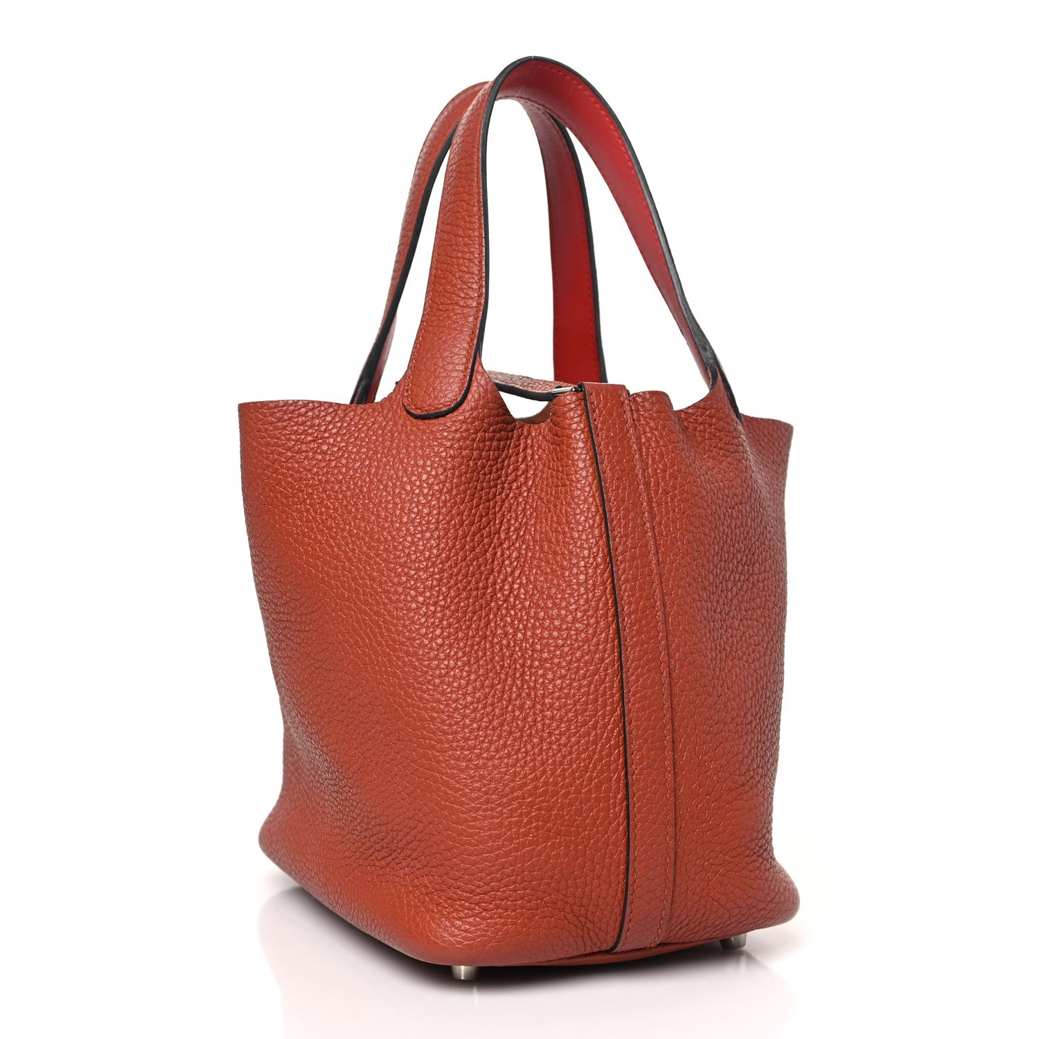 Hermes Taurillon Clemence Swift Eclat Picotin Lock 18 PM Cuivre Capucine 3 of 9