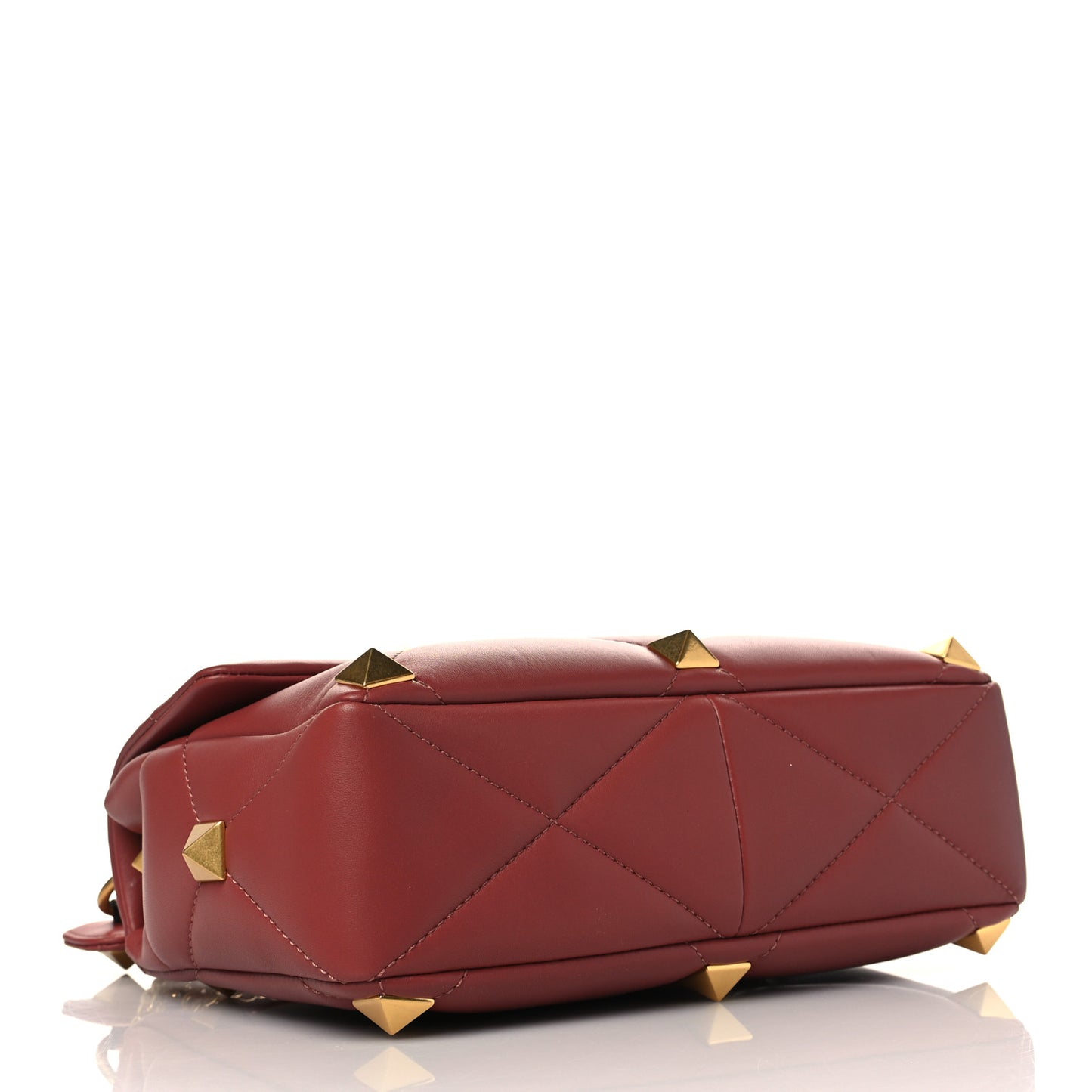 Nappa Large Roman Stud Shoulder Bag Gingerbread