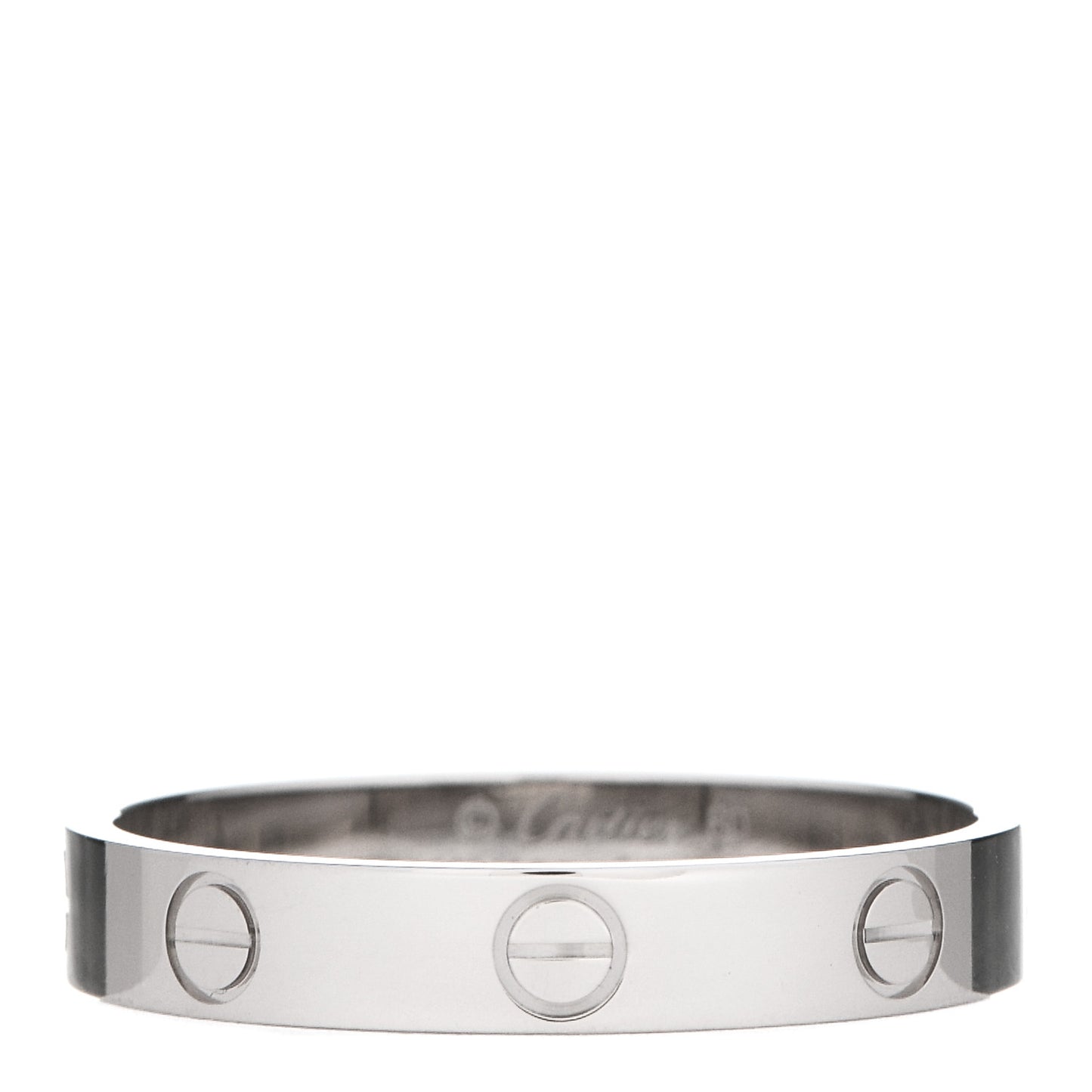 18K White Gold 3.5mm LOVE Wedding Band Ring 60 9