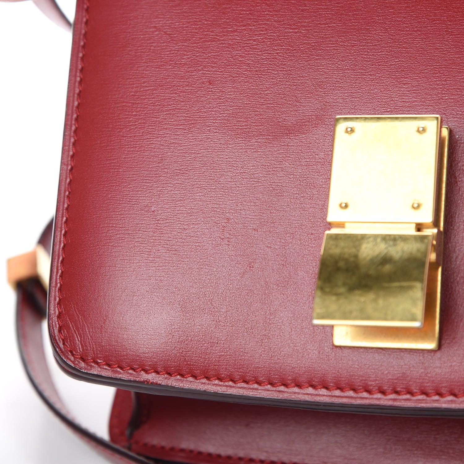 Celine Box Calfskin Small Classic Box Flap Bag Red 12 of 15