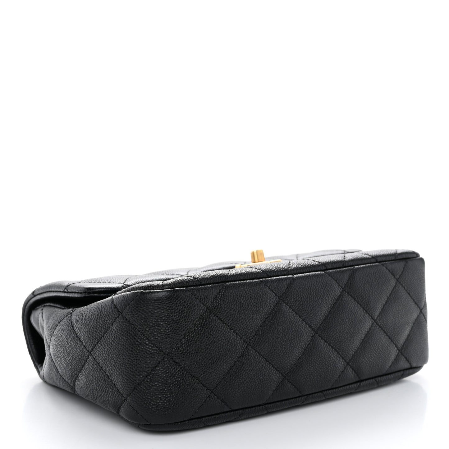 Caviar Quilted Sweetheart Flap Black