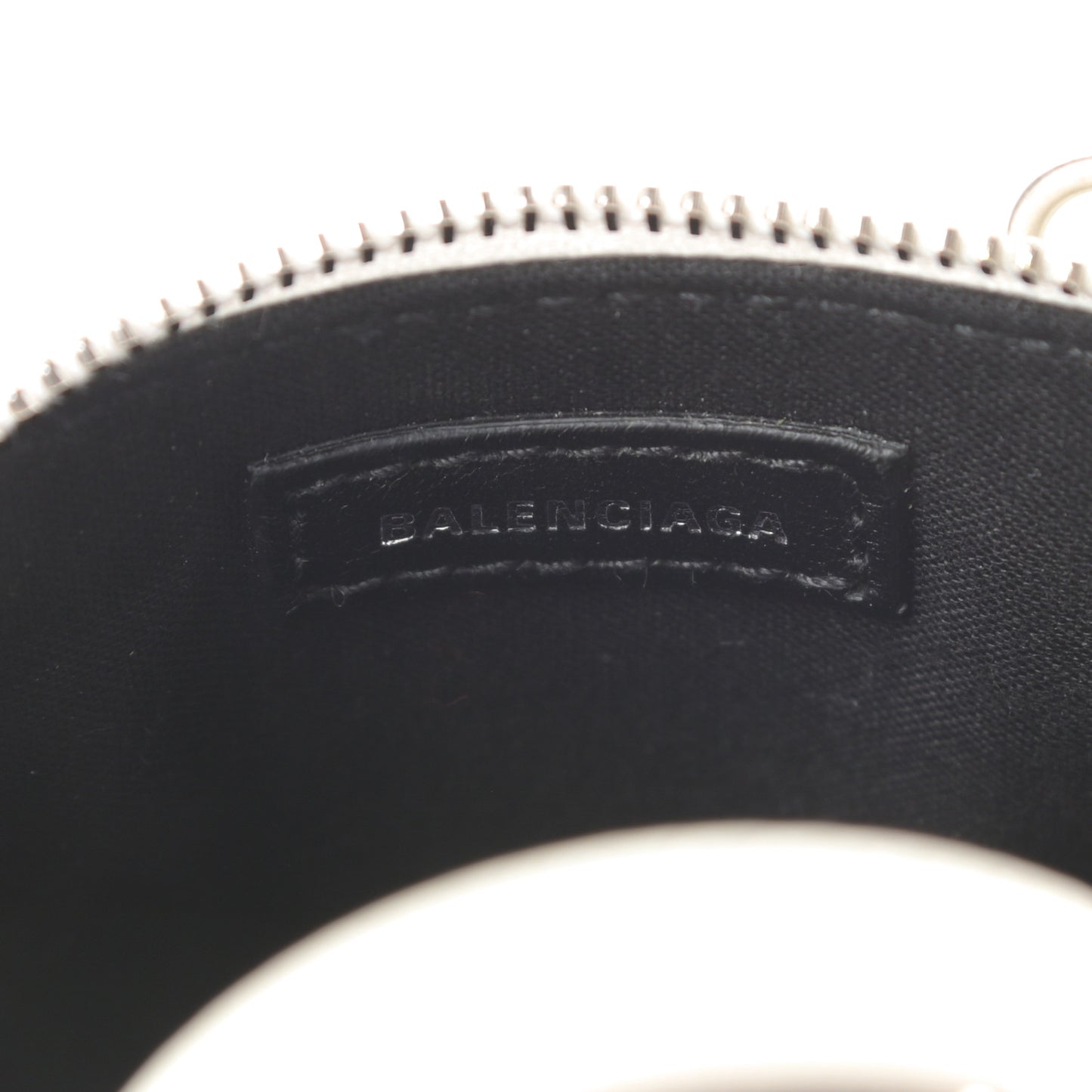 Grained Calfskin Logo Mini Ville Top Handle Bag White Black