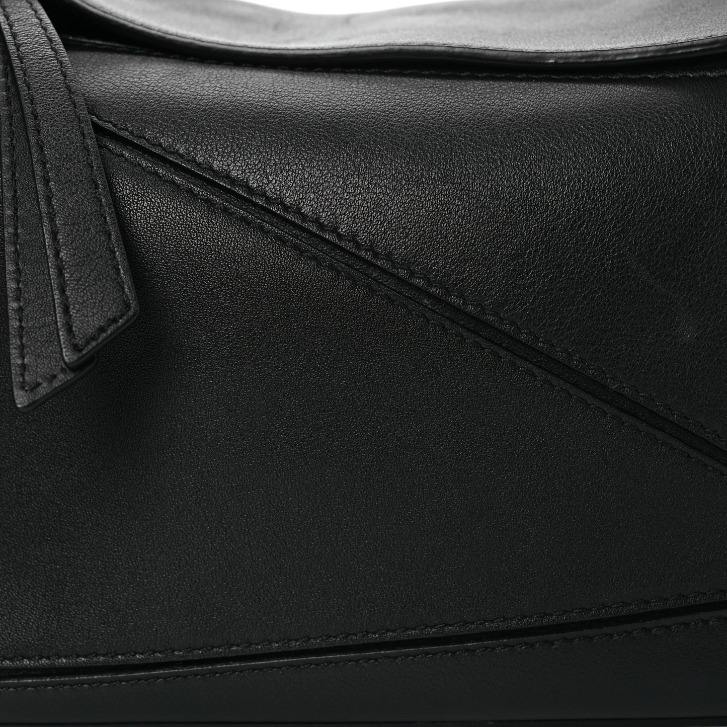 Calfskin Small Puzzle Bag Black