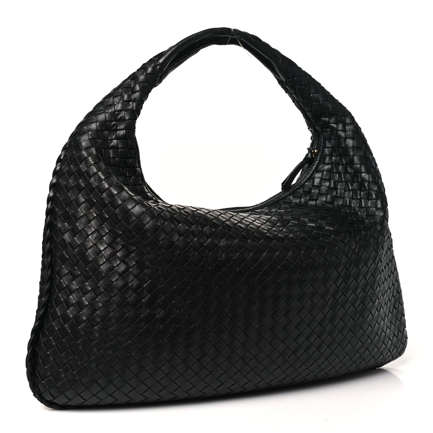 Nappa Intrecciato Large Veneta Hobo Black