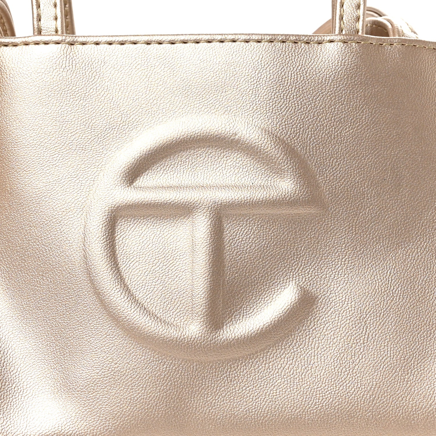 Telfar Metallic Vegan Leather Small Shopping Bag Gold 8 of 11