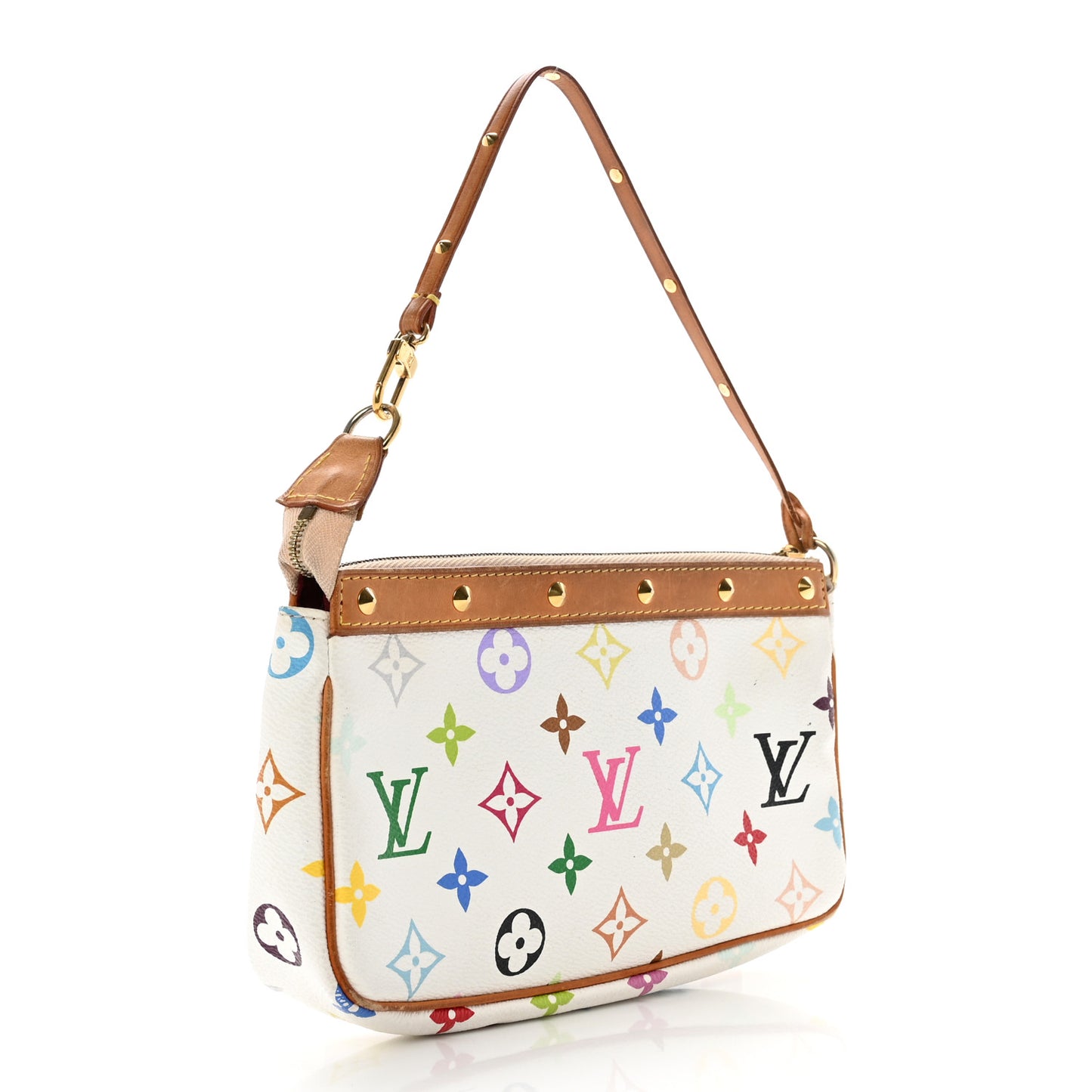 Monogram Multicolor Pochette Accessories White