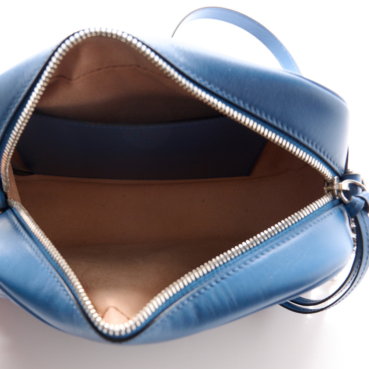 Calfskin Matelasse Aria Small GG Marmont Chain Shoulder Bag Clear Blue