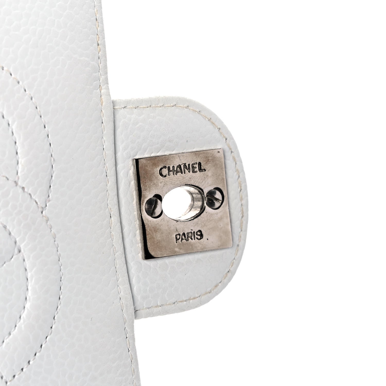 Chanel Caviar Quilted Mini Square Flap White 7 of 13