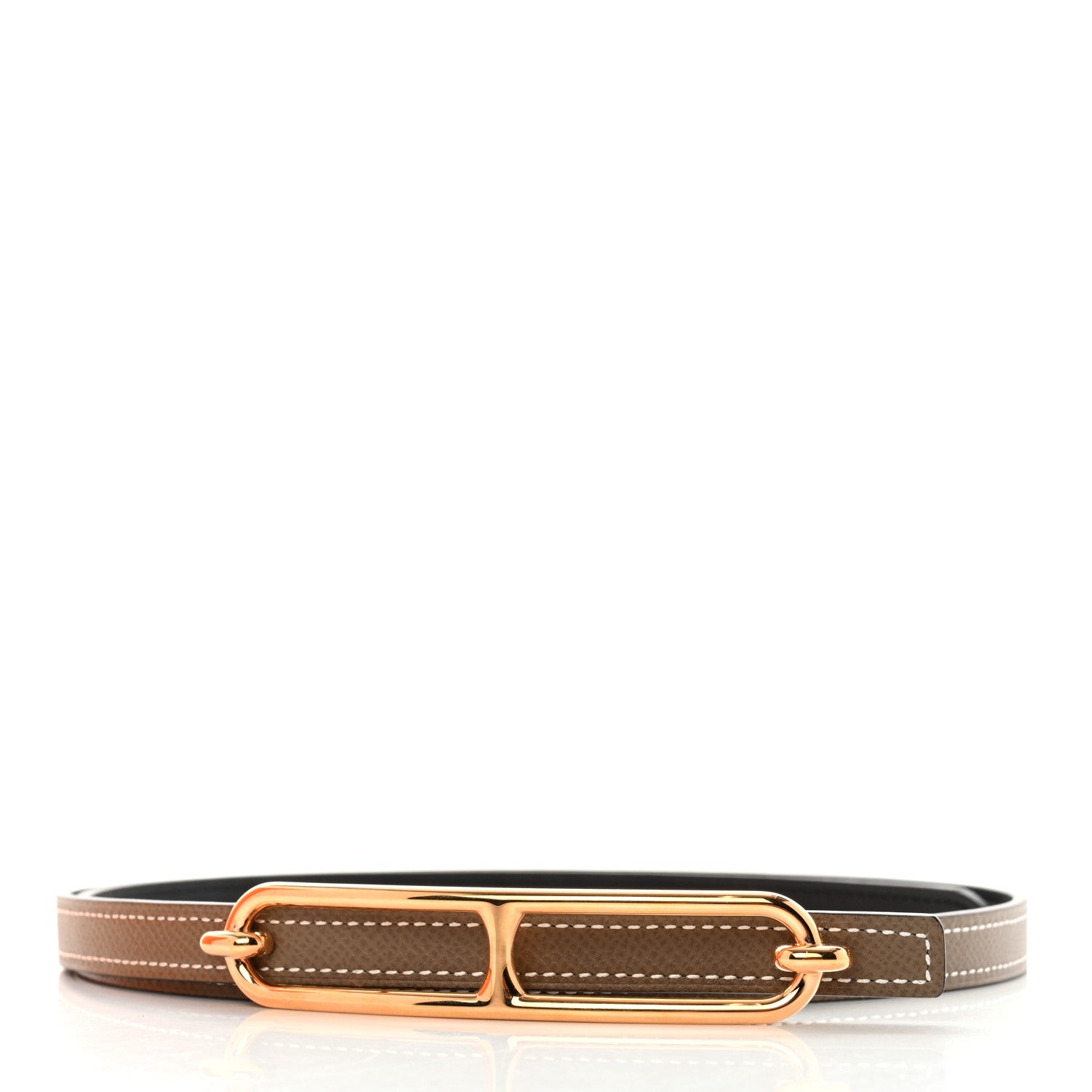 Hermes Swift Epsom 13mm Roulis Belt 85 Etoupe Black 3 of 7