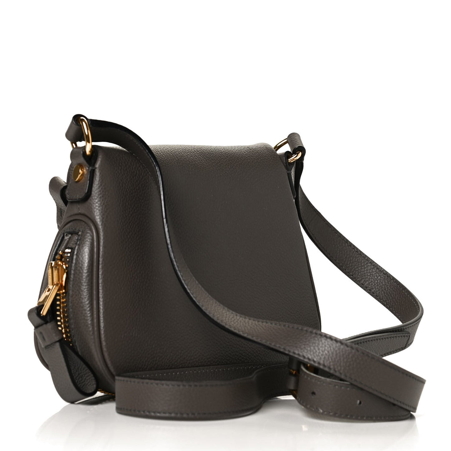 Calfskin Mini Jennifer Crossbody Bag Grey