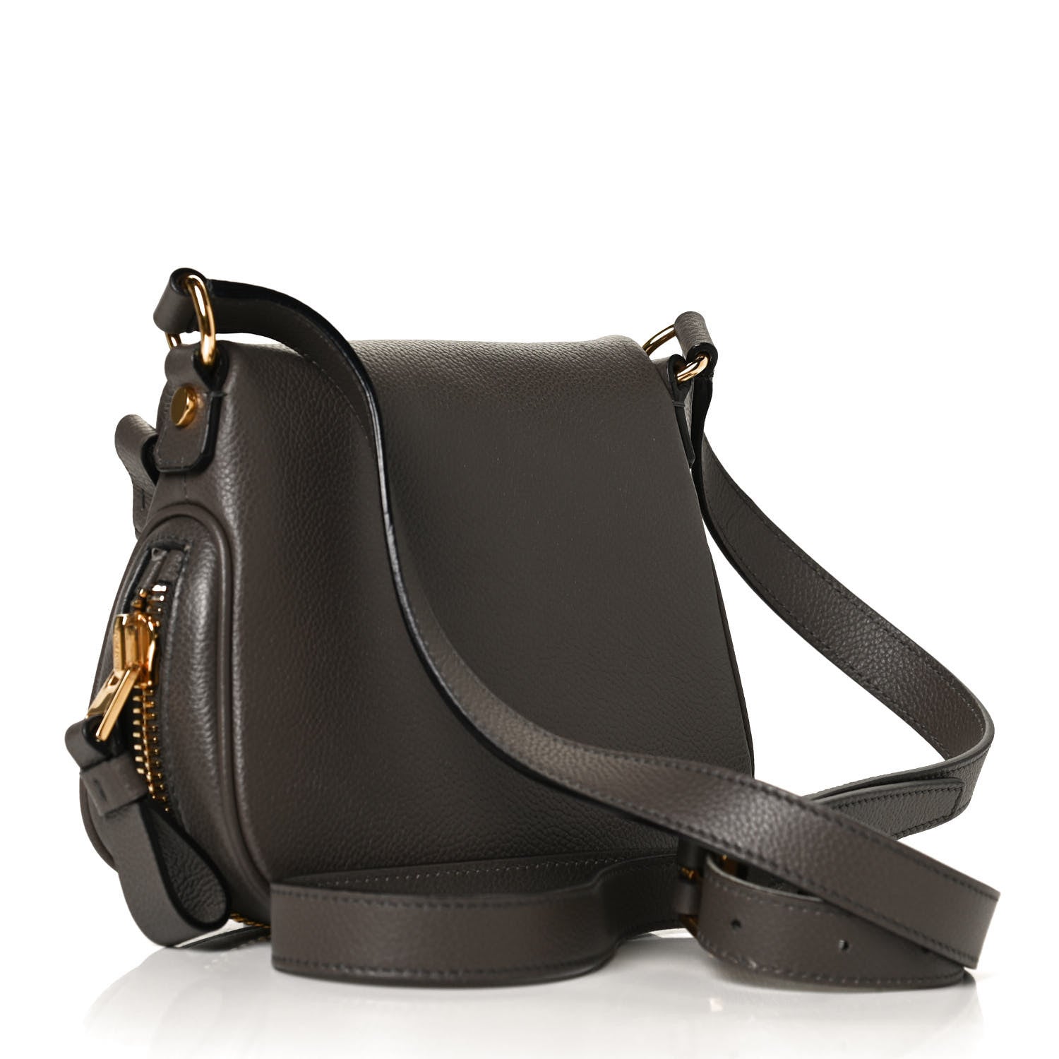 Tom Ford Calfskin Mini Jennifer Crossbody Bag Grey 3 of 12