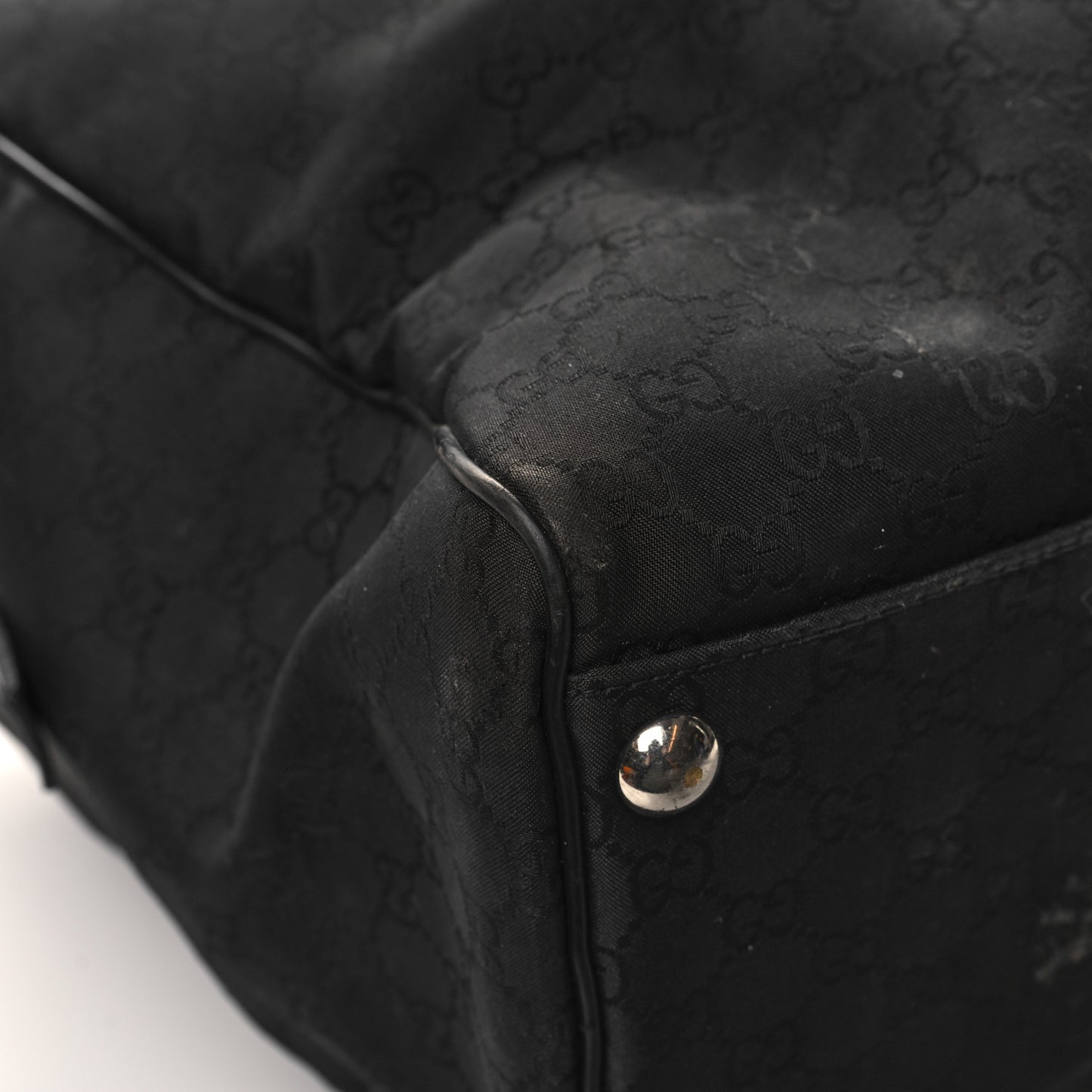 Nylon Monogram Large Duffle Bag Black